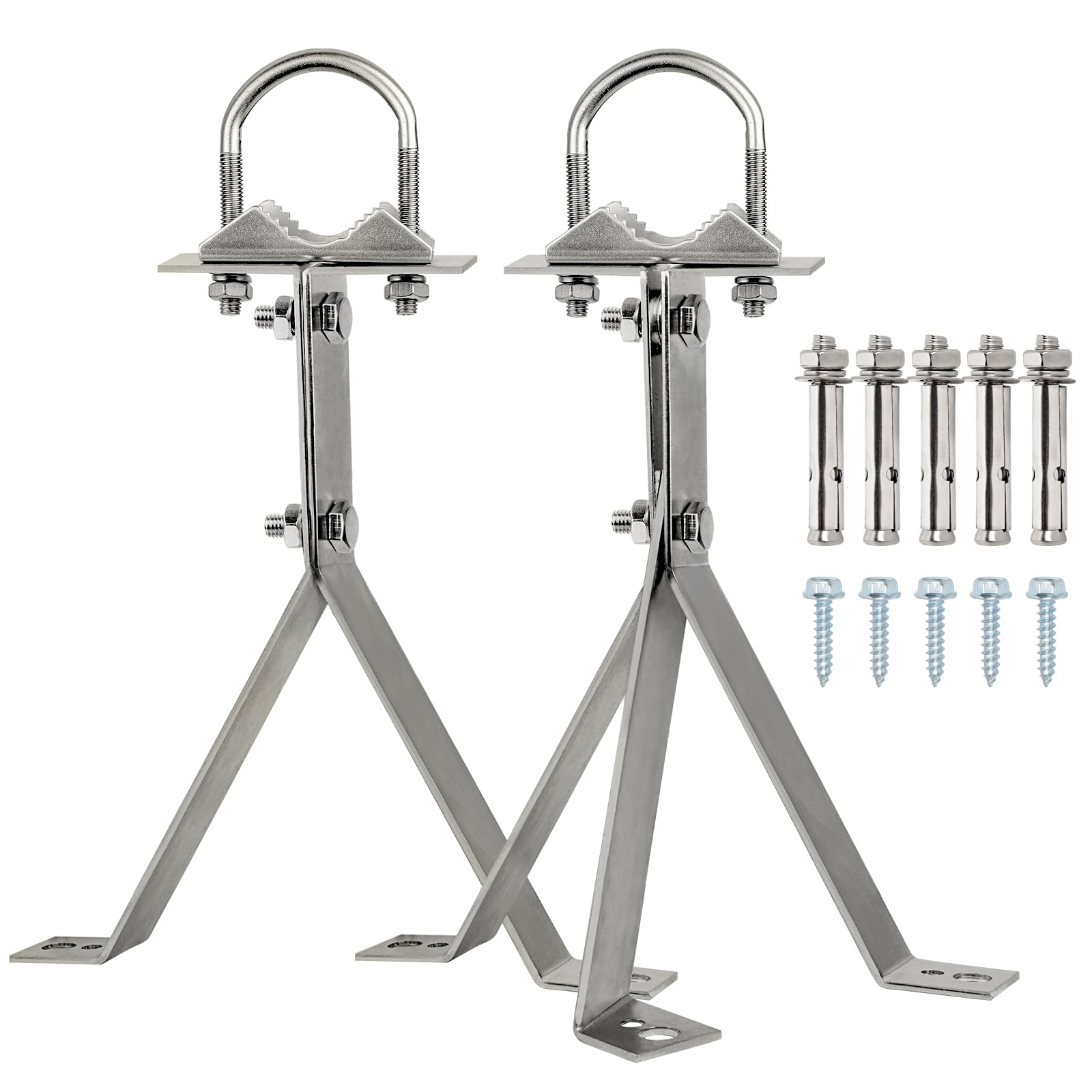 Xrds Rf Antenna Wall Mount 10 Inch Heavy Duty Stand Off Wall Mast Mount Windproof Antenna Mounting Bracket For Tv Antenna Mast ( 2 Leg + 3 Leg)