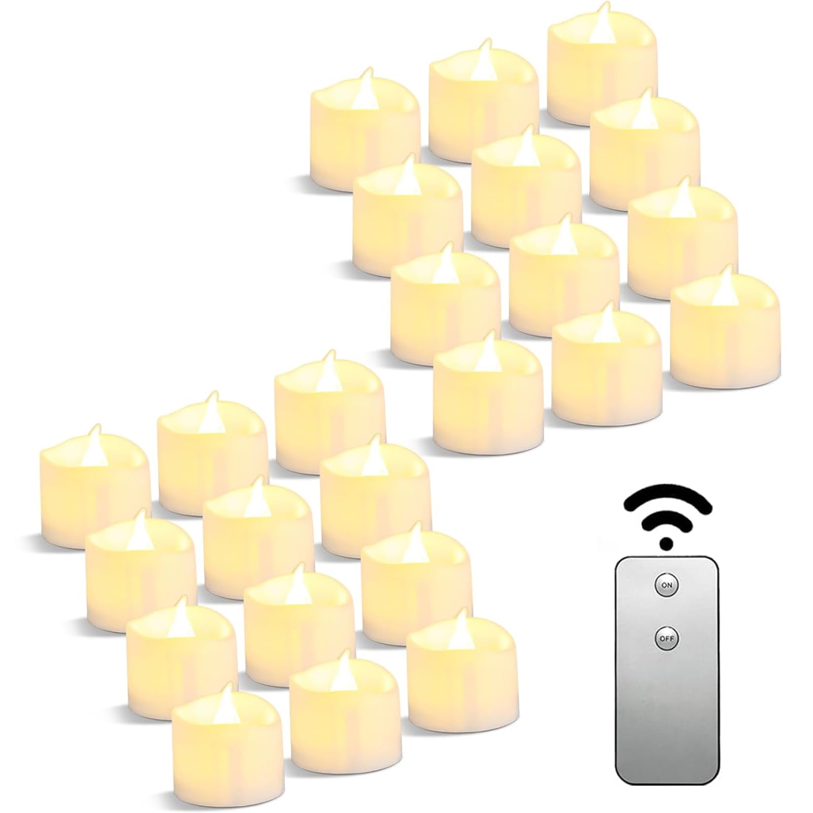 Da By Led Tea Light, Remote Control Tea Light, Electric Flashing Battery Powered Led Candle 1.5 X 1.5 For Wedding Party Hallowee