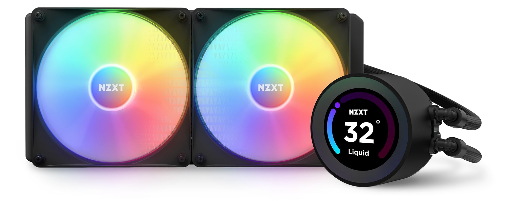 Water Cooler Nzxt Kraken Elite 280 Rgb   280Mm W/Display, Rgb Controller & Rgb Fans Black