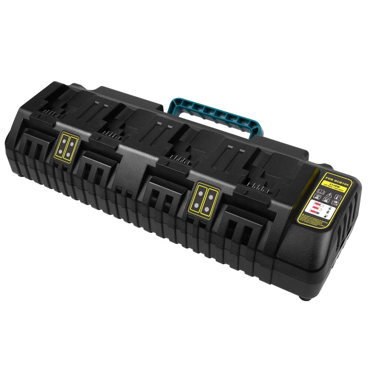 4 Port Battery Rapid Charger Dcb104 For Dewalt 12V Max, 20V Max, And Flexvolt 20V/60V Max Lithium Ion Battery Charging Station (