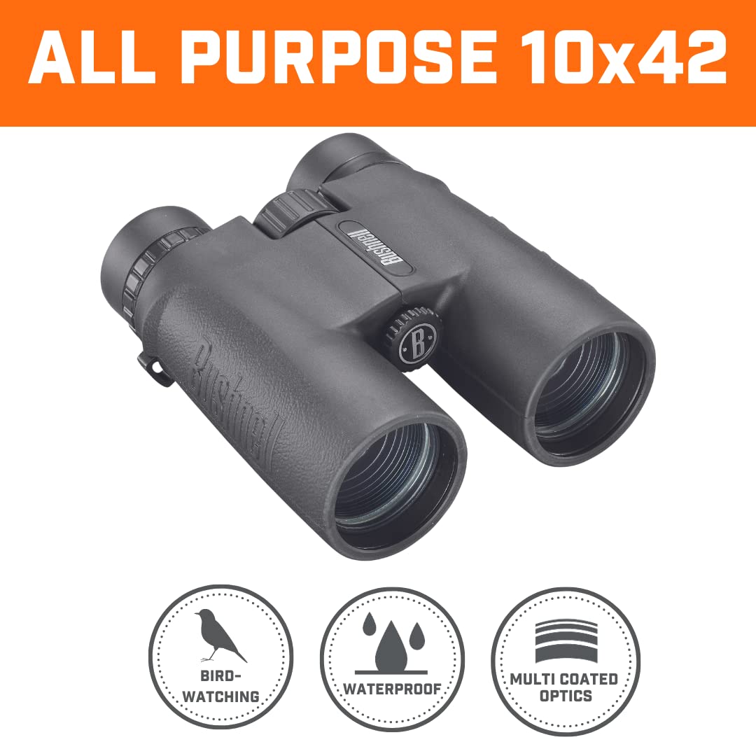Bushnell All Purpose Binoculars, Black, 10 X 42Mm