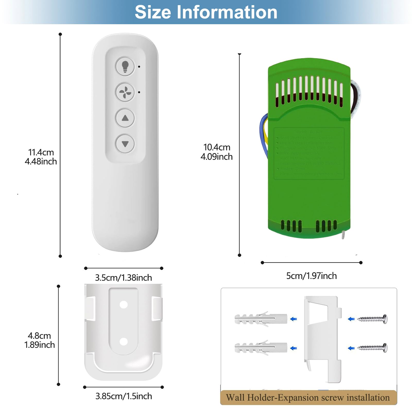 99770 Ceiling Fan Remote Control Kit Replacement For Hampton Bay Harbor Breeze 99770 99813 99815 99384 99772 99122 99123 99600,3