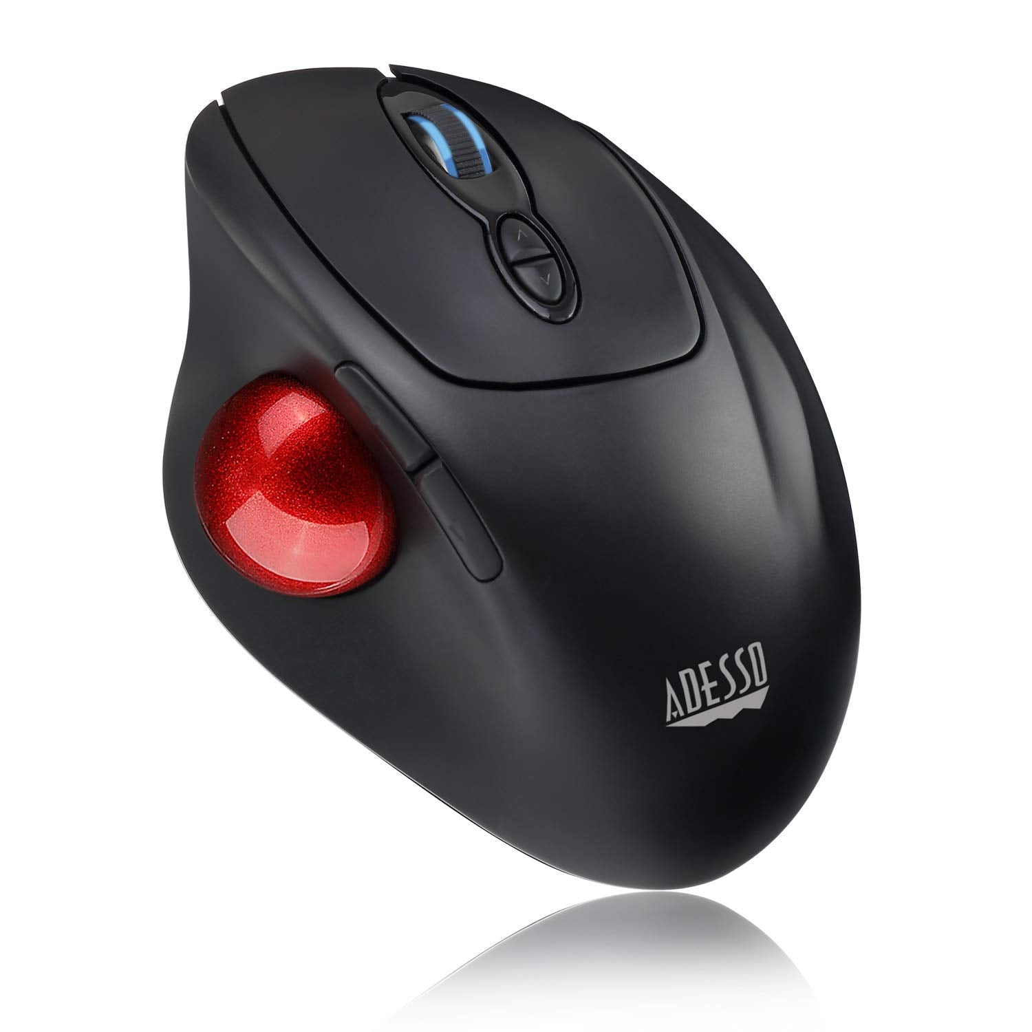 Adesso Imouse T30 Wireless Ergonomic Thumb Trackball Mouse With Nano Usb Receiver, Programmable 7 Button Design, And 5 Level Dpi
