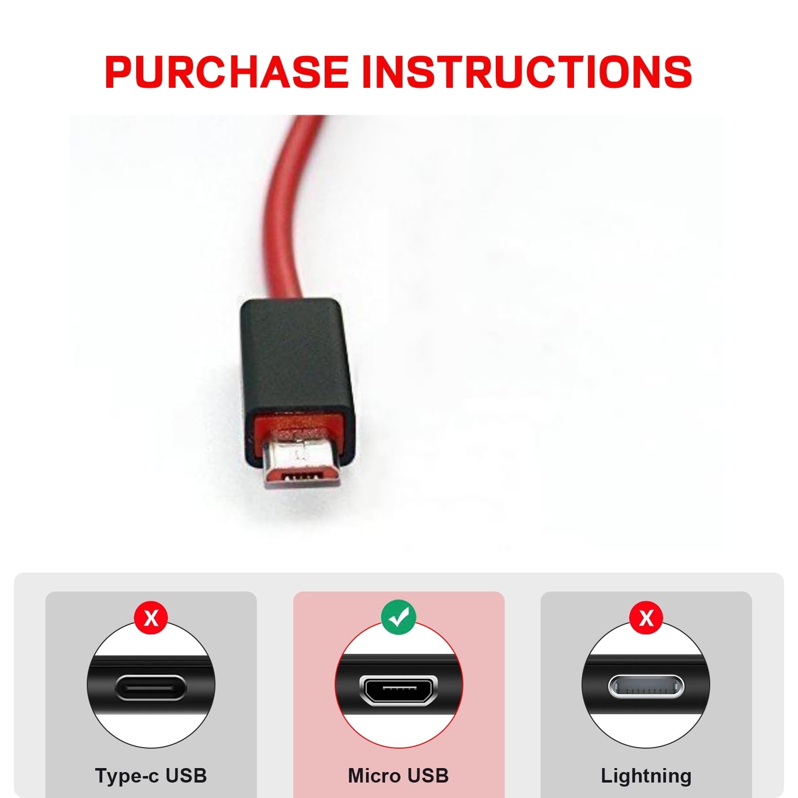 Replacement Ofc Usb Charge Cable Cord Compatible With Beats By Dr Dre Studio2.0 Studio3.0 Solo3.0 Solo2.0 Wireless Headphones