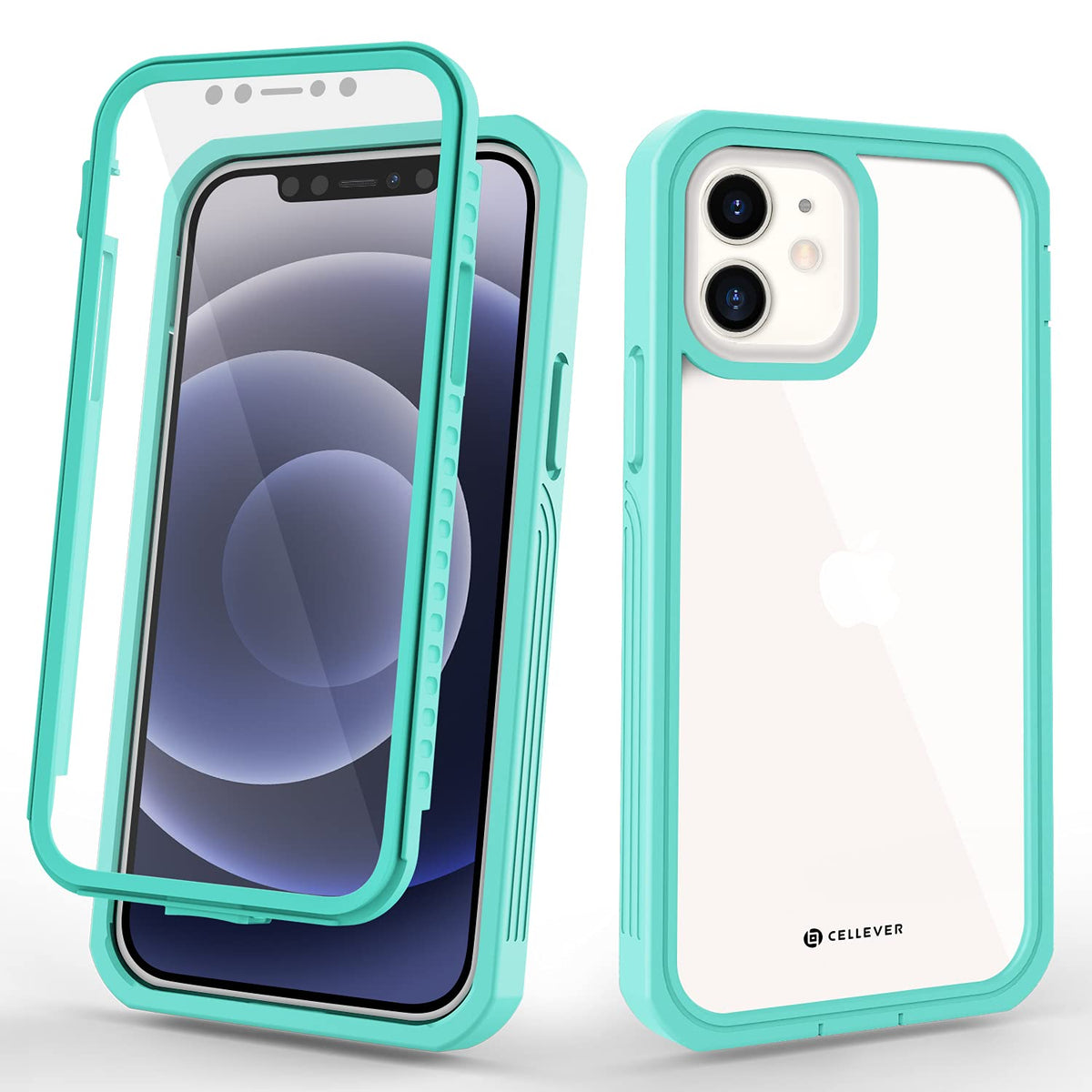 Cellever Compatible With Iphone 12 Case/Iphone 12 Pro Case, Heavy Duty Clear Full-Body Protective Transparent Cover With Soft Sh