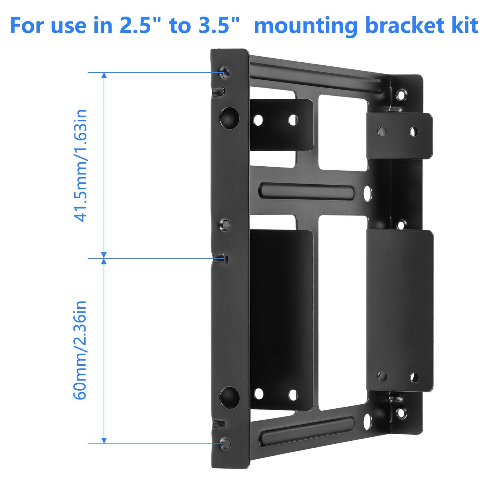 2 Pack Ssd/Hdd Metal Mounting Bracket Kit 2.5 To 3.5, Convert Any 2.5 Inch Solid State Drive/Hdd Into One 3.5 Inch Drive Bay