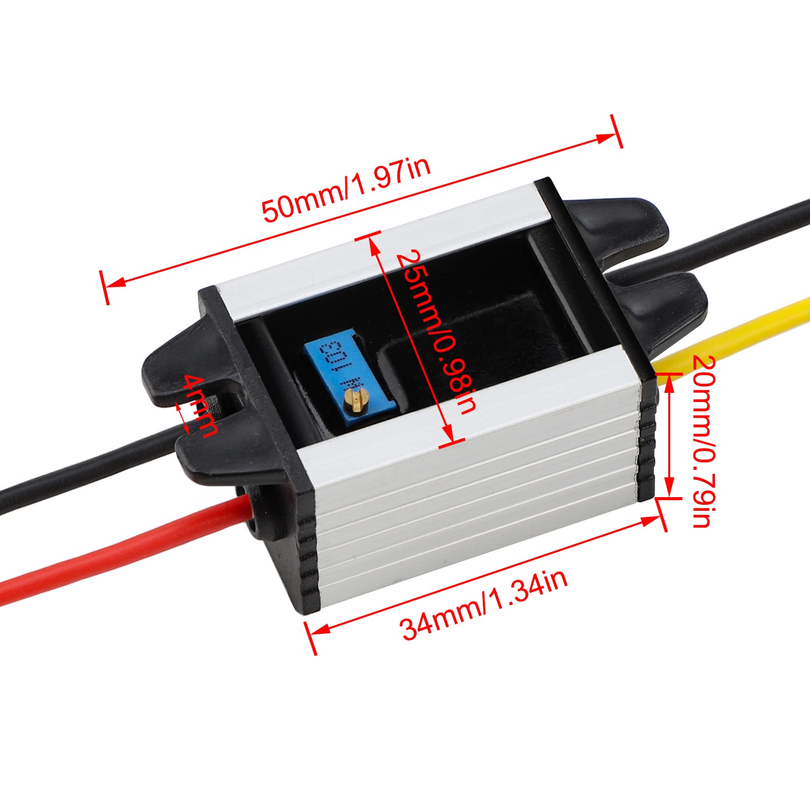 Drok 5V Dc Converter, 2Pcs Waterproof Dc Buck Converter 8V 22V 12 V Step Down To 3V 15V 6V 9V 3A Adjustable Power Supply Voltage
