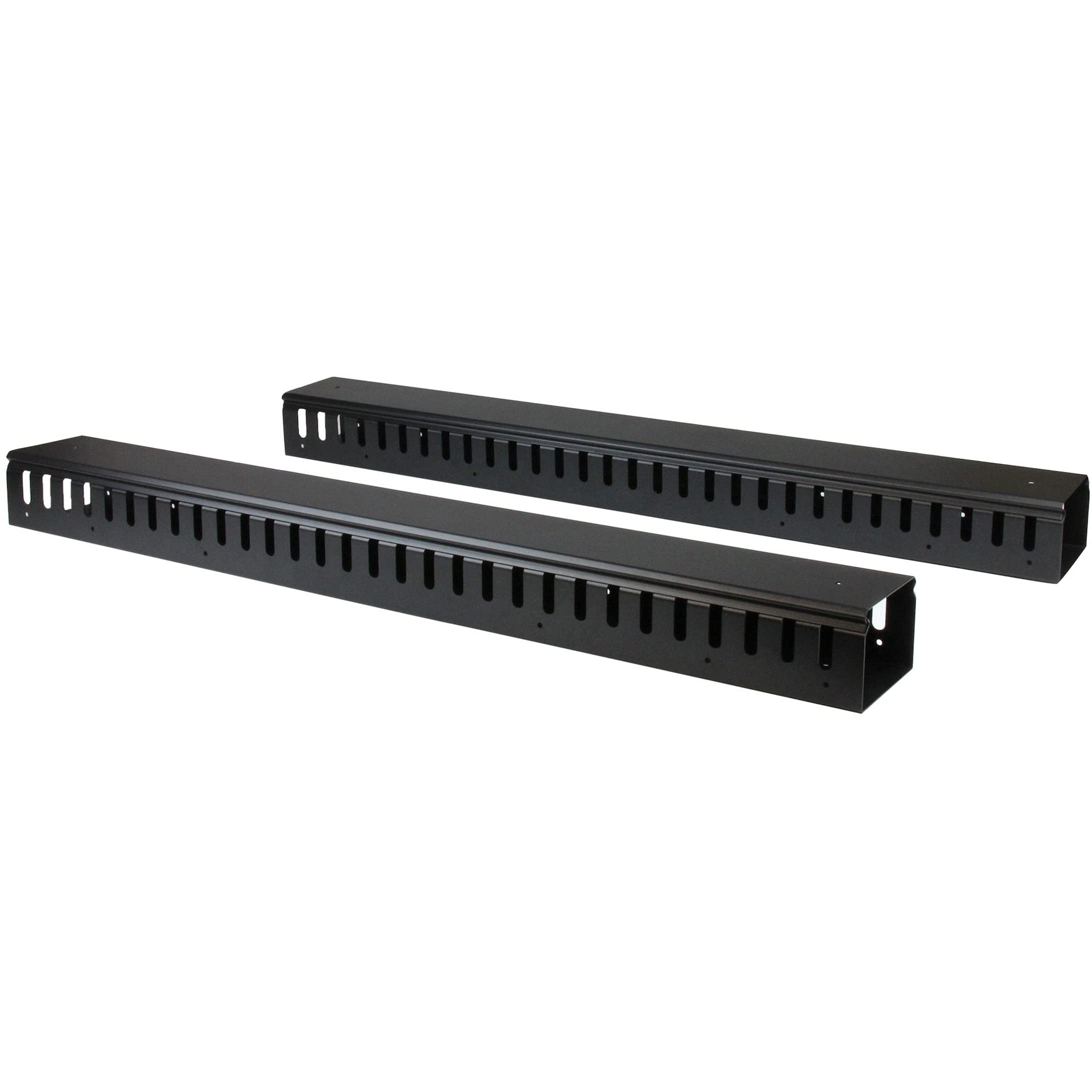 Startech.Com Vertical Cable Organizer With Finger Ducts   Vertical Cable Management Panel   Rack Mount Cable Raceway   40U   6 F