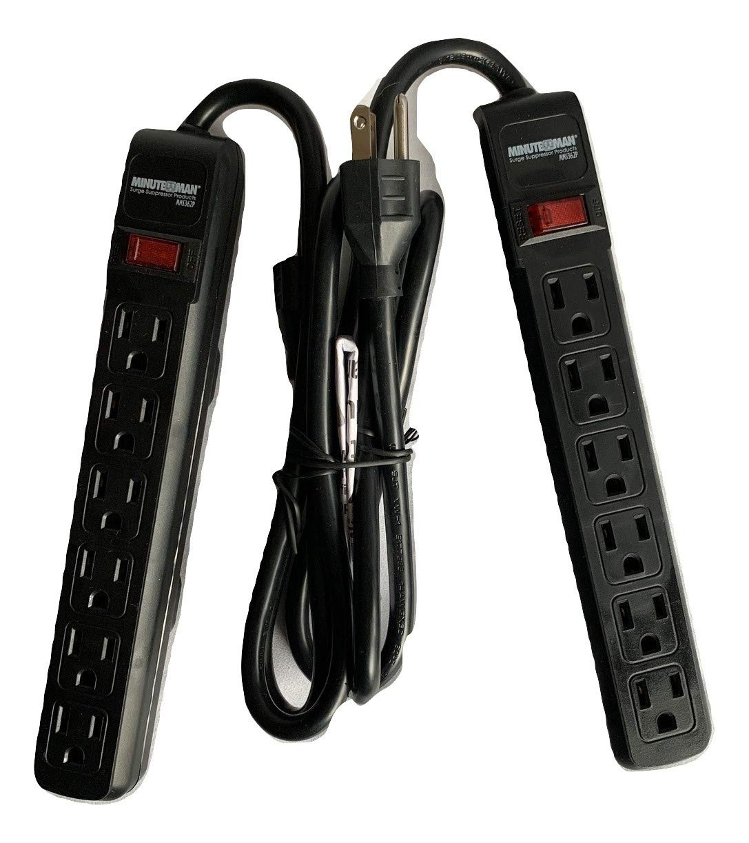 6 Outlet Surge Protector Twin Pack