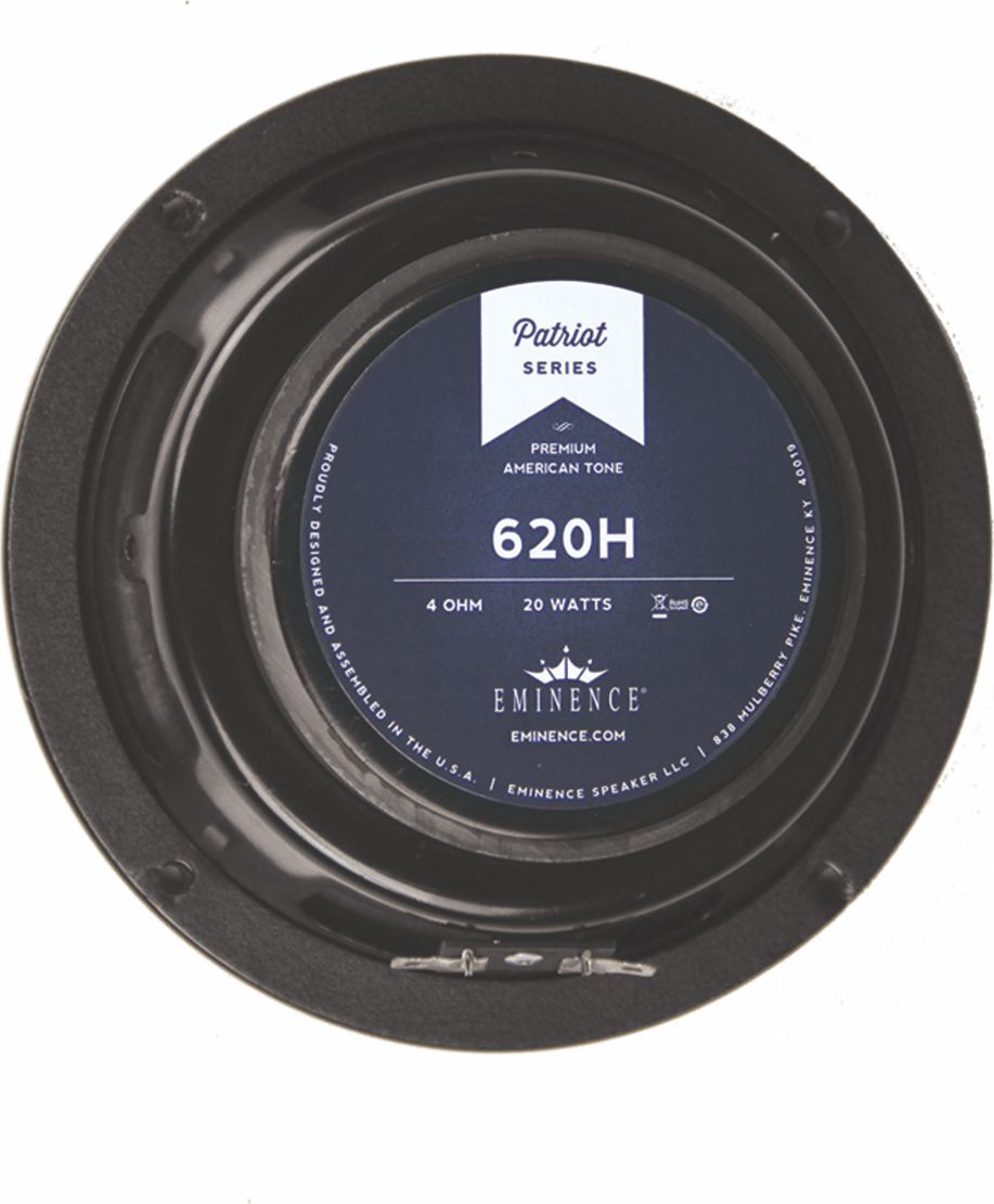The little brother to the 820H, the 620H is a four ohm hemp cone speaker w/warm, full, & clean tone that will make a small, thin