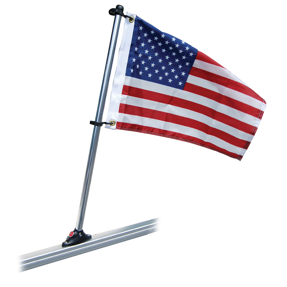 Taylor Made Pontoon 30'' Flag Pole Mount & 16'' X 24'' Us Flag,WBAUVA001345311