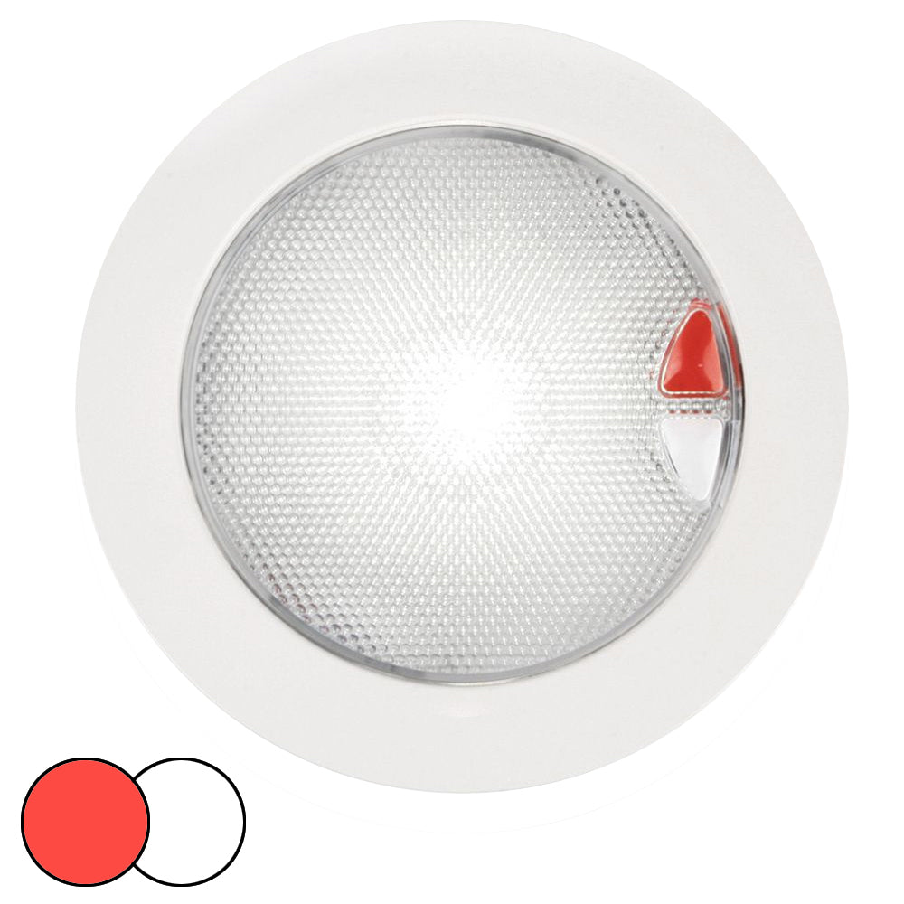 Hella Marine Euroled 150 Recessed Surface Mount Touch Lamp - Red/White Led - White Plastic Rim,WBHOMB08C21C9P1