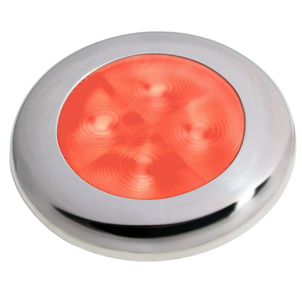 Hella Marine Slim Line Led 'Enhanced Brightness' Round Courtesy Lamp - Red Led - Stainless Steel Bezel - 12V,WBHOMB08C21DPY3