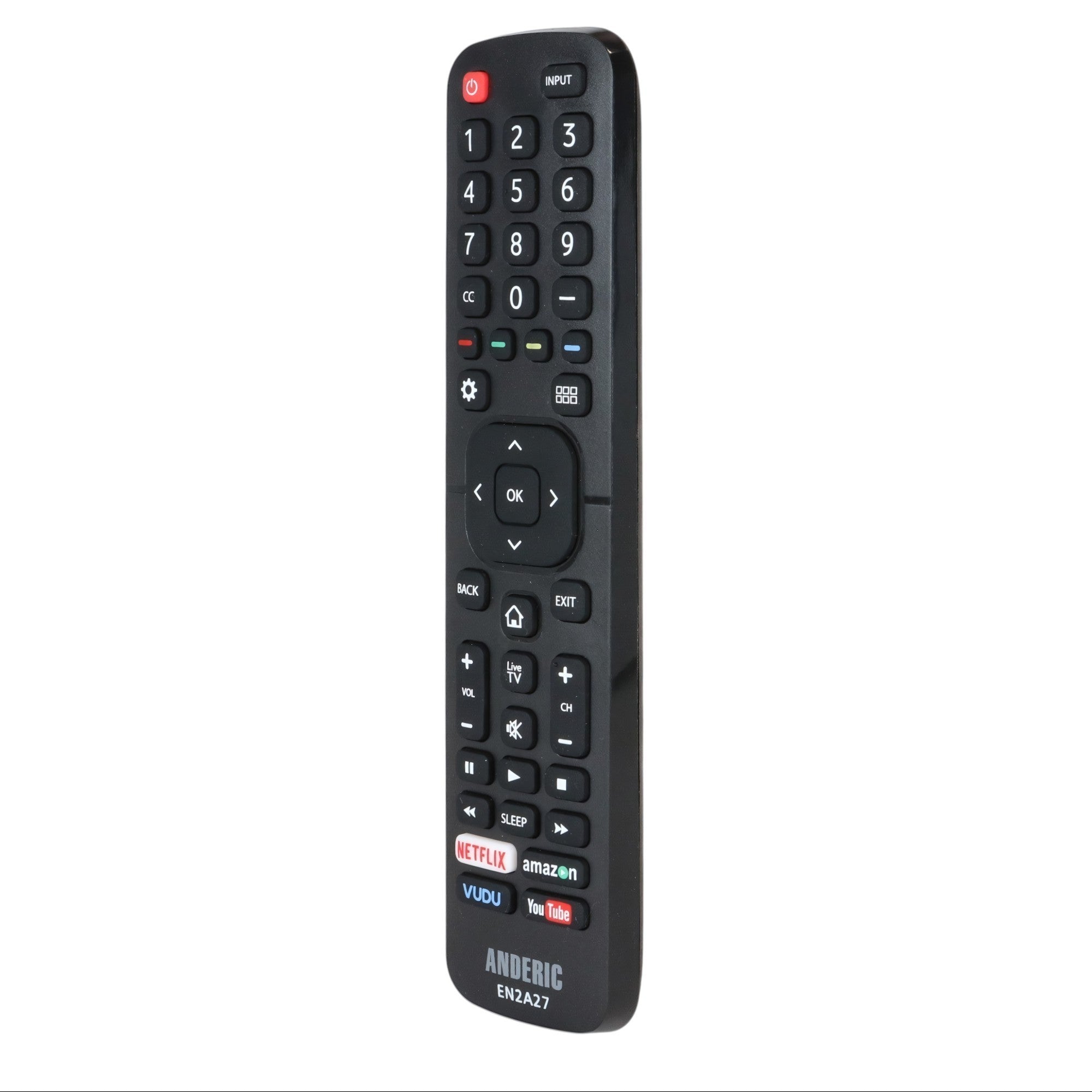 Anderic Substitute for Hisense EN2A27HT 2018-2019 Smart TV Remote Control [EN2A27]