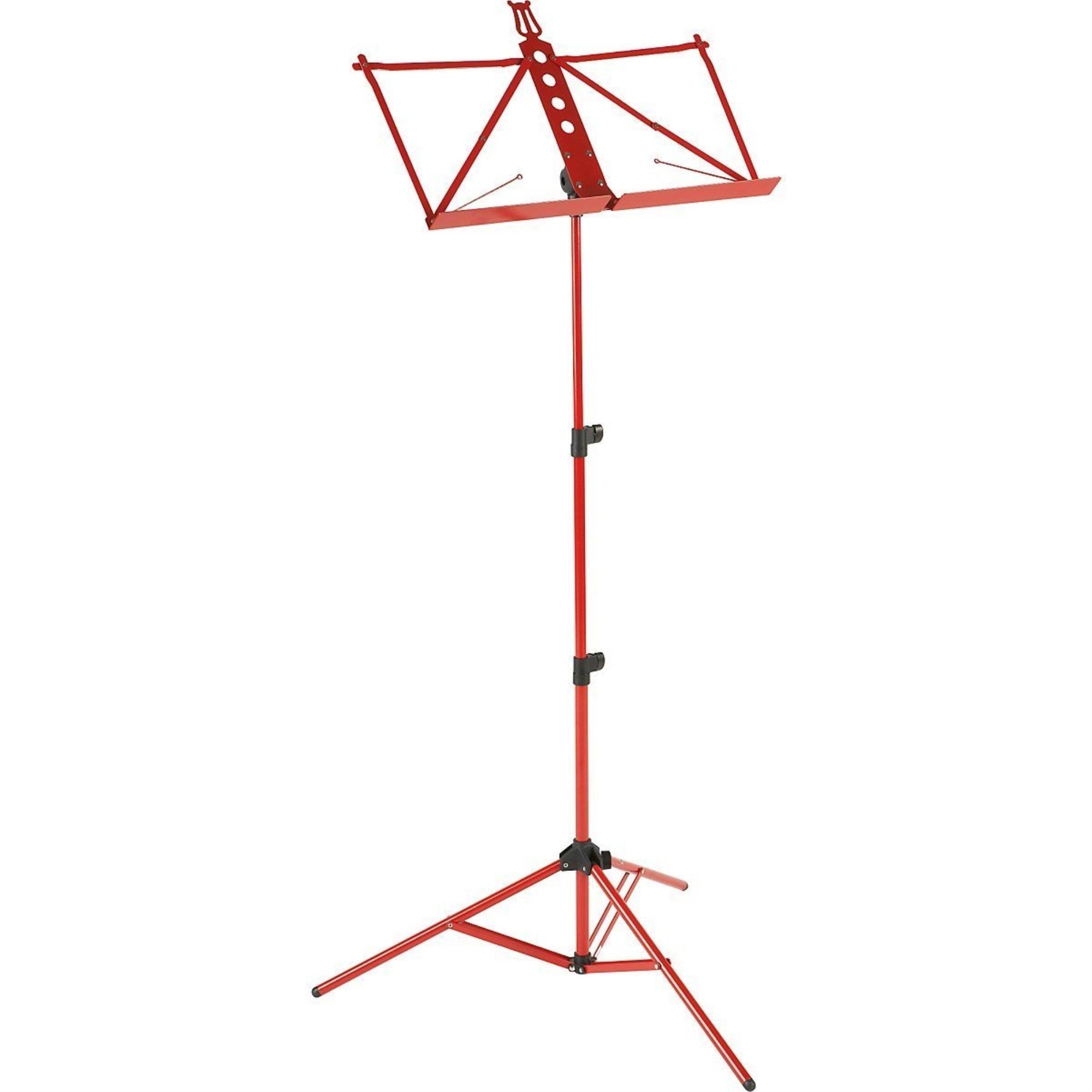 Deluxe Aluminum Music Stand withAdjustable Tray  Red