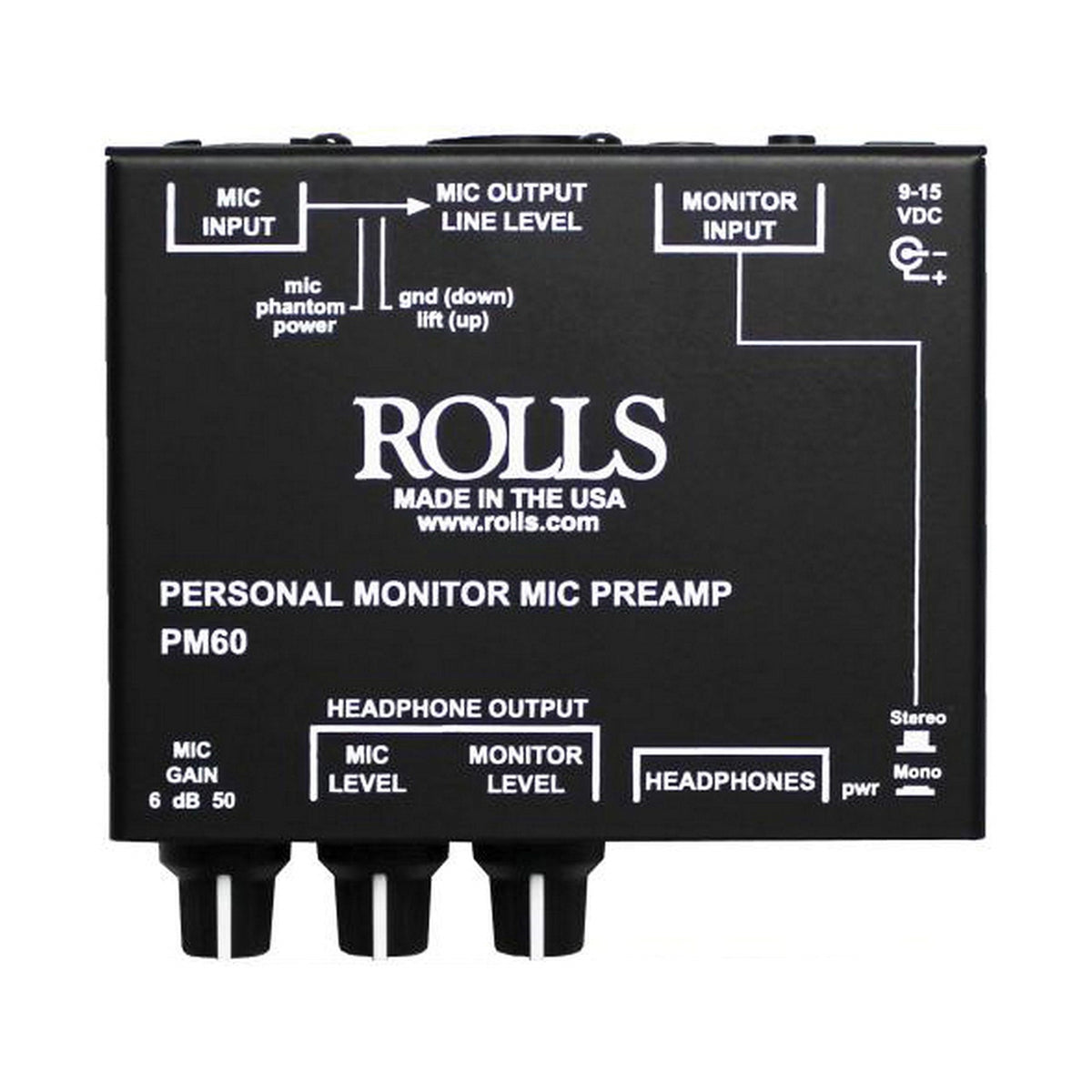 Personal Monitor headphone amp with a fully functional Microphone Preamp