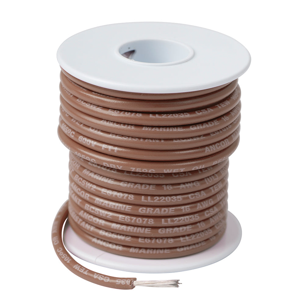 Ancor Tan 16 Awg Tinned Copper Wire - 100&#39;,WBHDWA001345433