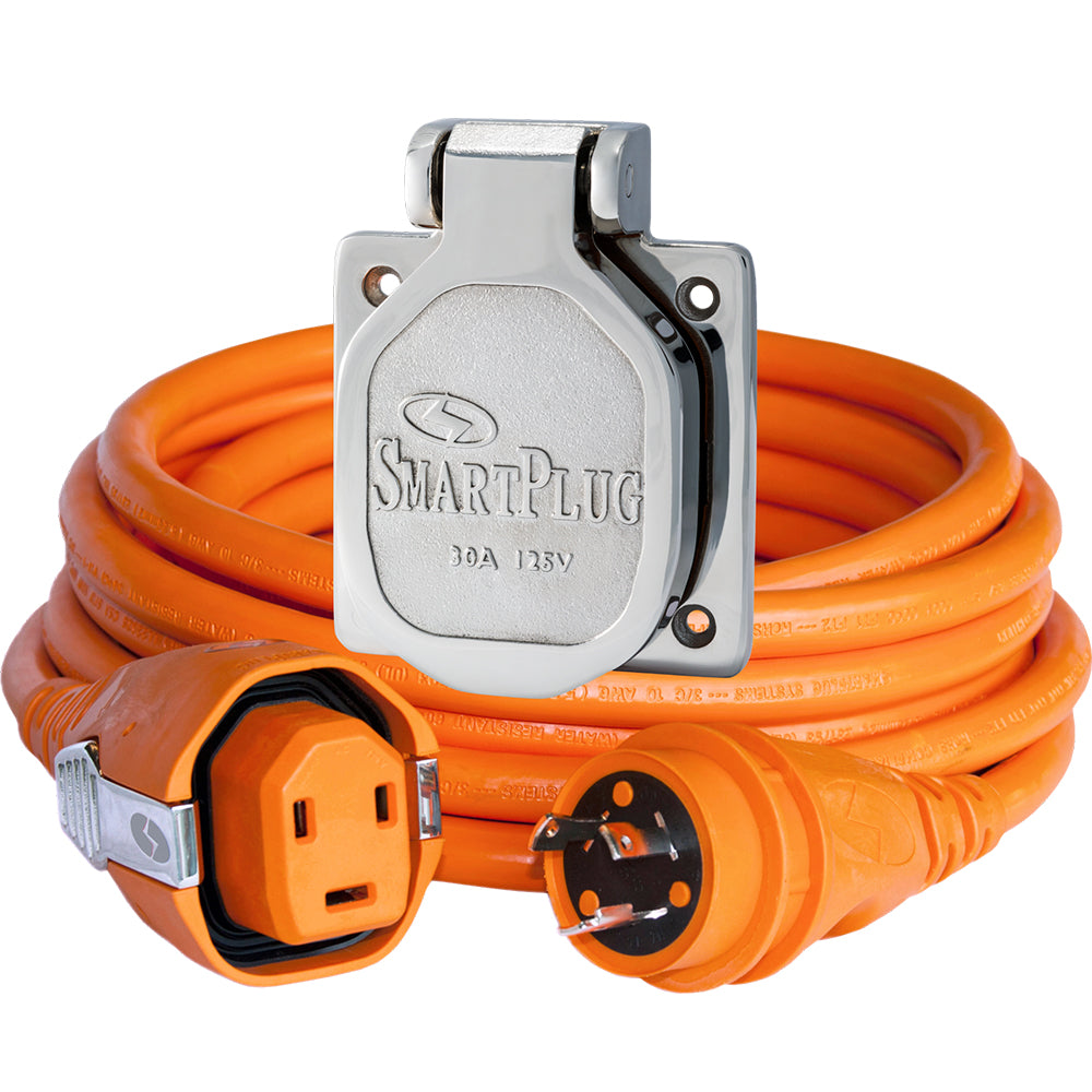 Smartplug 30 Amp Dual Configuration Cordset &Amp; Stainless Steel Inlet Combo - 50&#39;,WBAUVA001345497