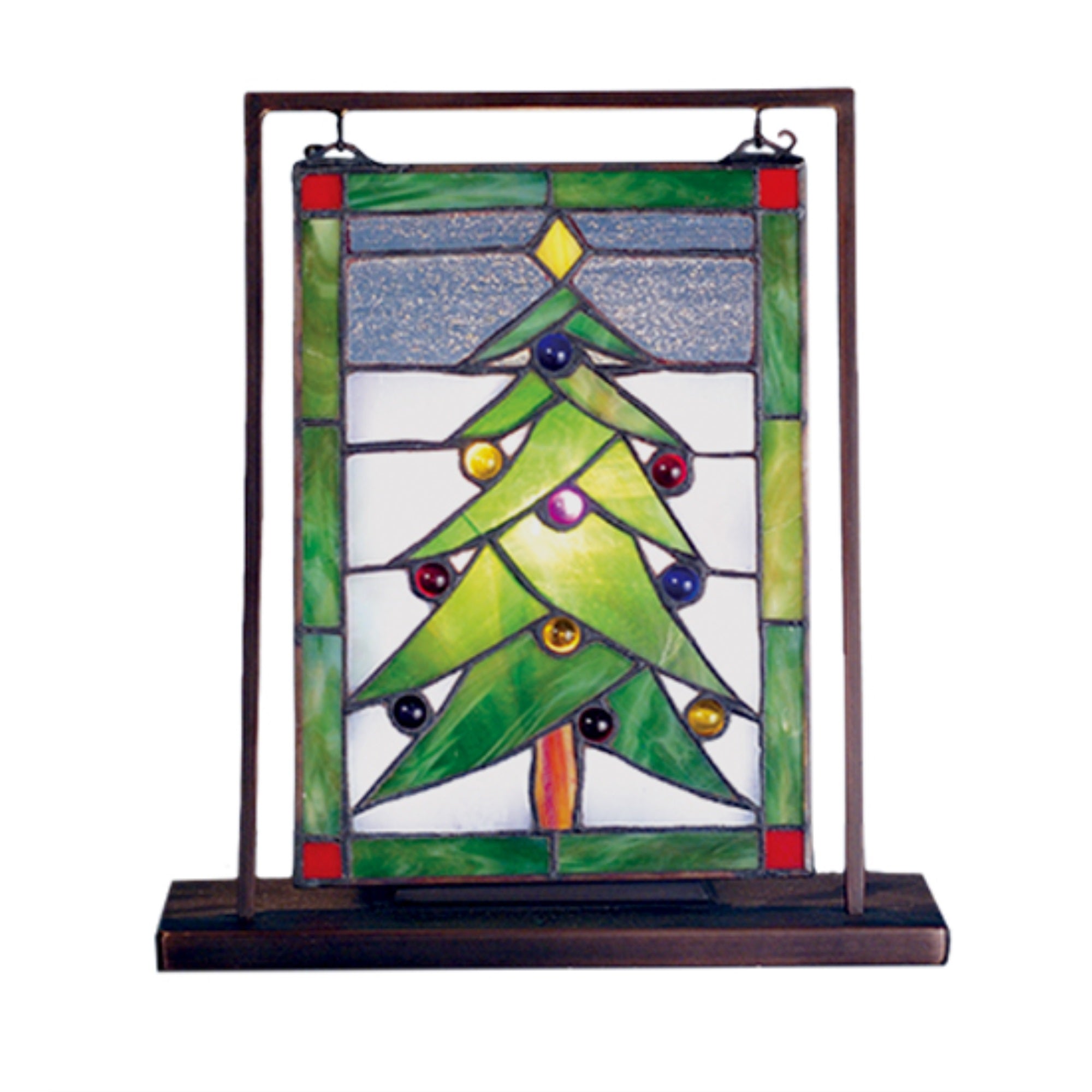 9.5 inchW X 10.5 inchH Christmas Tree Lighted Mini Tabletop Window