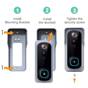 ***DISCONTINUED*** Silarius SIL-DOORBELL2MPBSDB 2MP, WiFi Battery Powered Smart Doorbell Camera + Chime (Outdoor IP65), Cloudedge app , includes 32GB MicroSD card