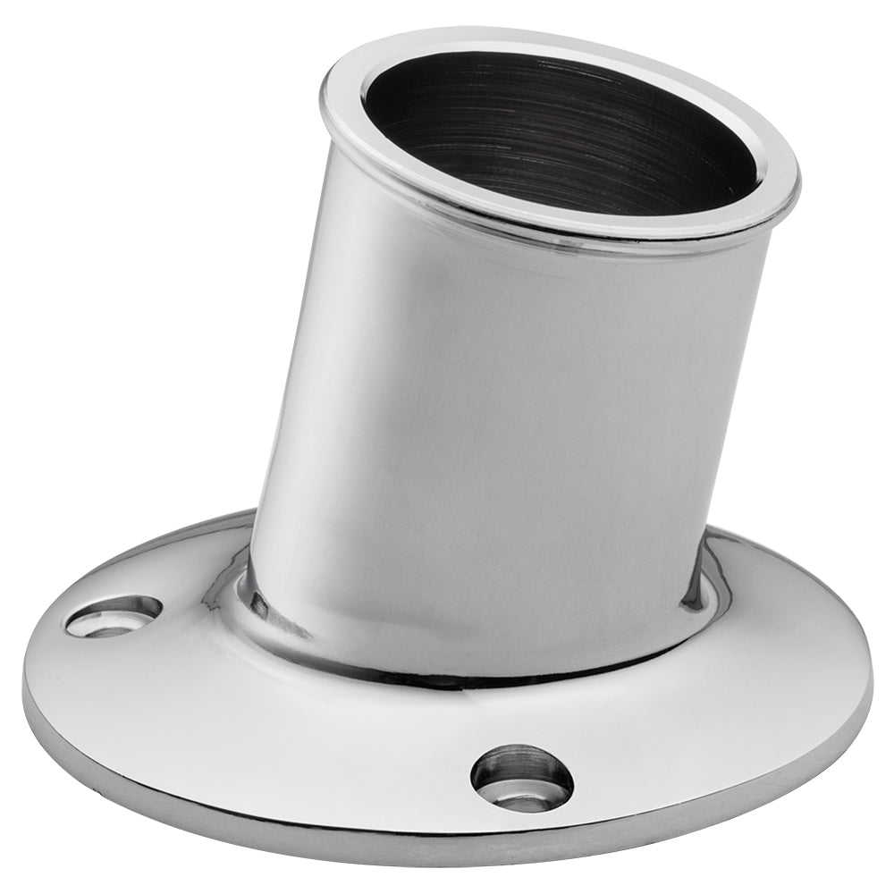 Whitecap Top-Mounted Flag Pole Socket - Cp/Brass - 1-1/4'' Id,WBAUVA001345557
