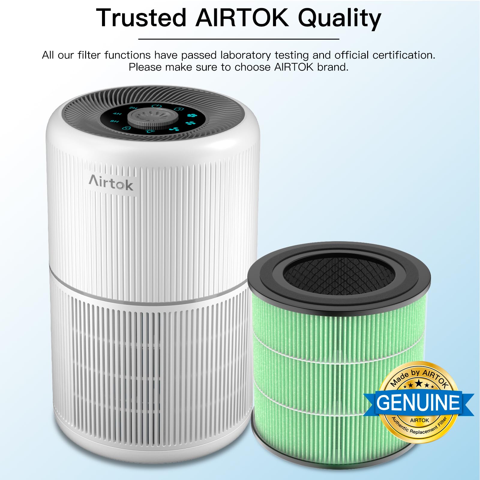 Air Purifier Ap0601 Toxin Absorber Replacement Filters, 5 In 1 High Efficiency Hepa Filter, 2 Pack, Green