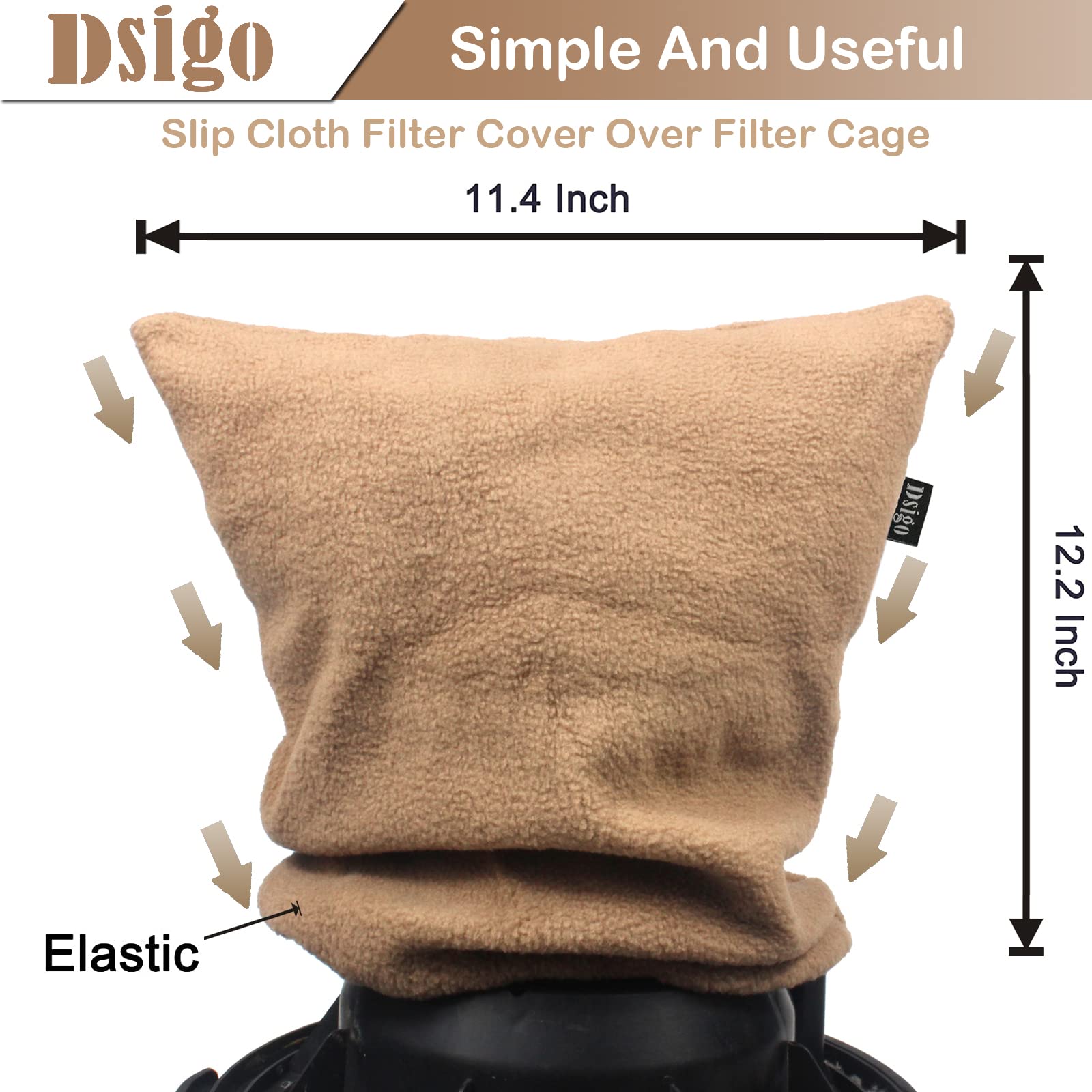 Dsigo Shop Vac Filter Retainer Cover Reusable Brown Vacuum Dust Stopper