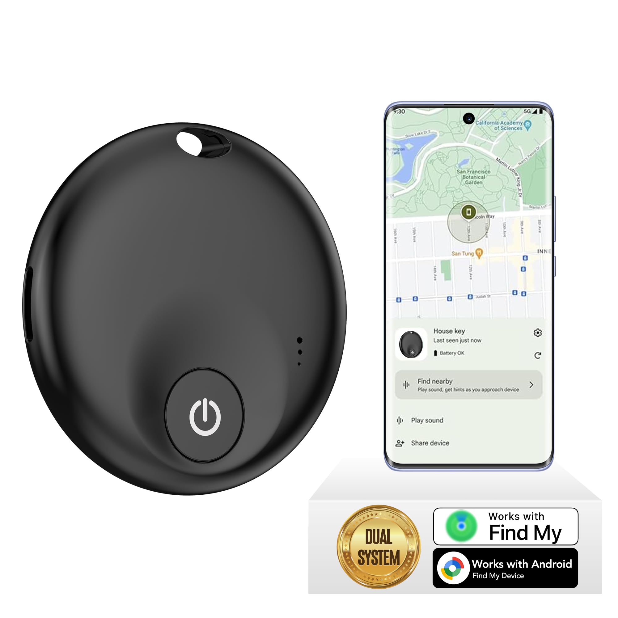 Air Tracker Tags-1 Pack: Bluetooth Tracker Tag, Item Finder Works with Find My App, Trakcer Tag Locator for Your Keys, Wallet, L
