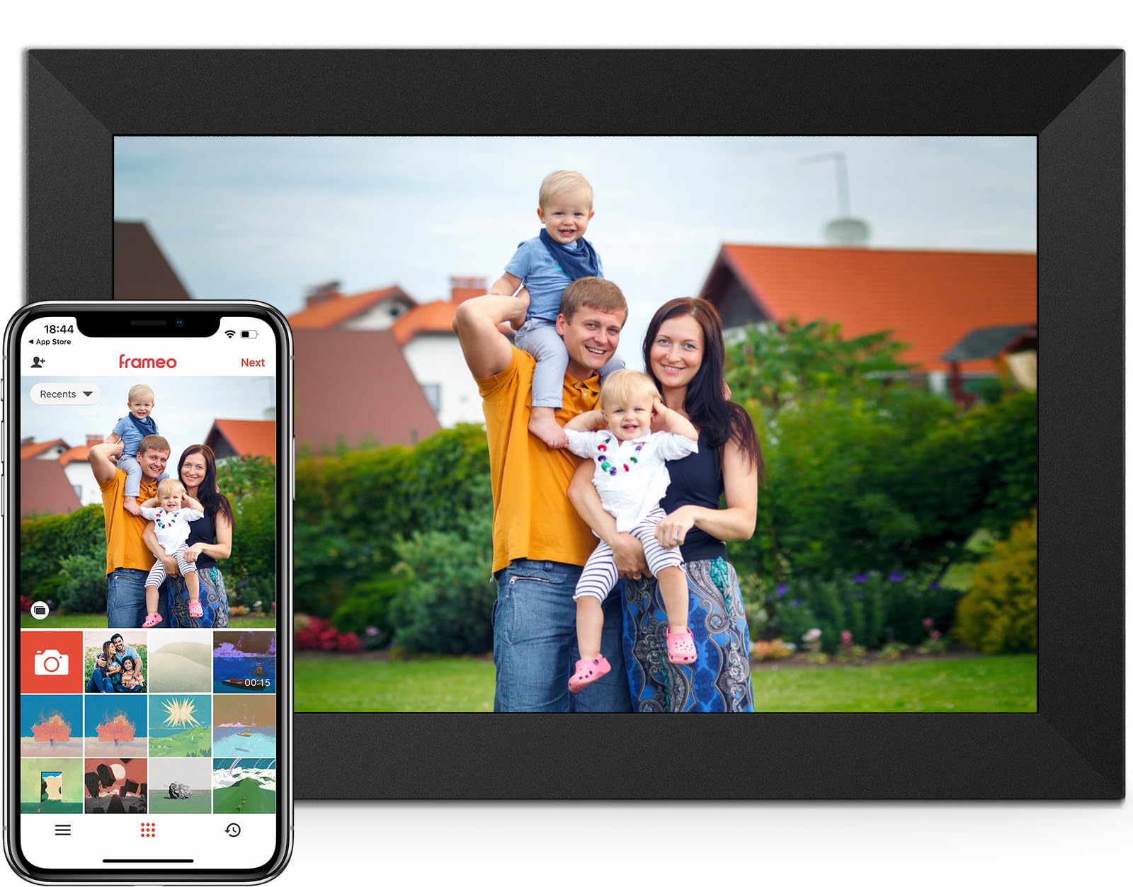 Wifi 10.1 Digital Picture Frame With 1280X800 Resolution, Touchscreen Digital Photo Frame Share Photos And Videos Remotely Via