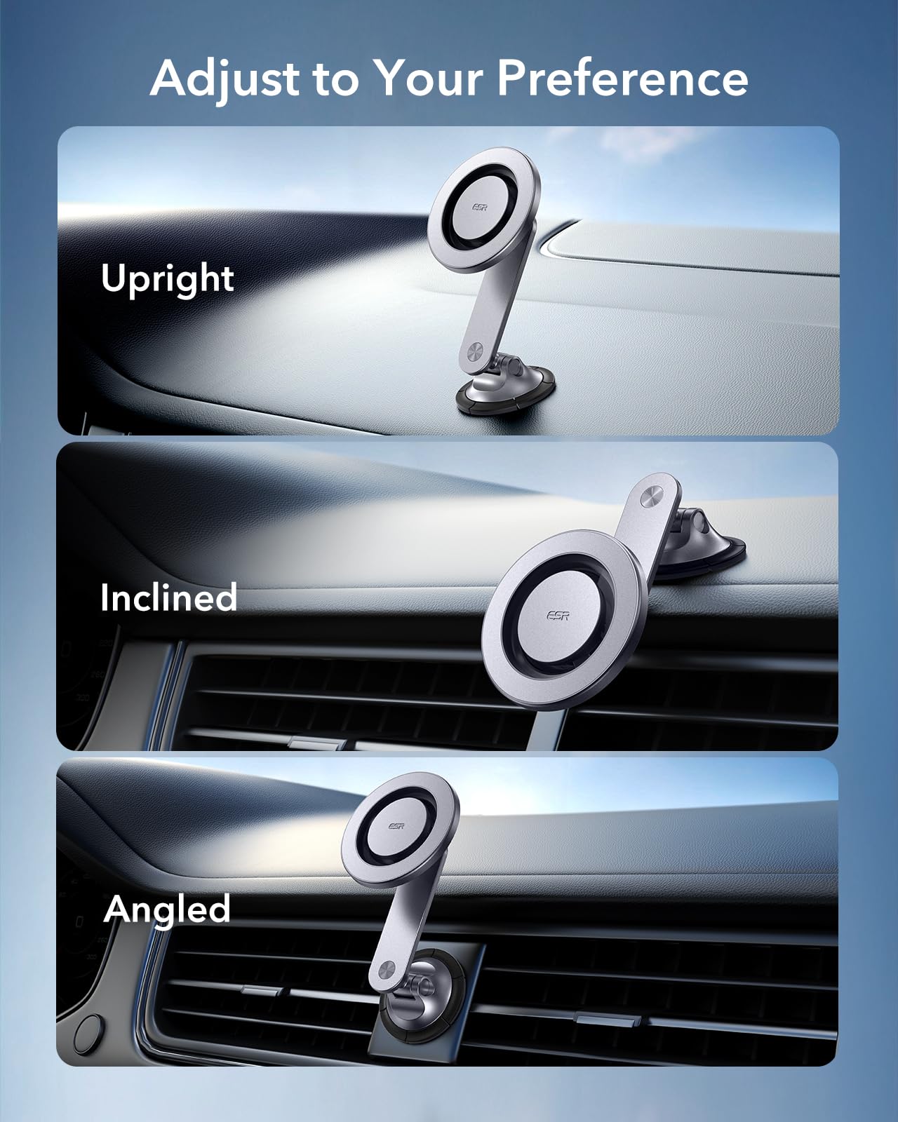 Esr For Magsafe Car Mount, Dashboard Magnetic Phone Holder For Car, 360 Rotation,Car Phone Holder Mount For Iphone 16/16E/15/14/