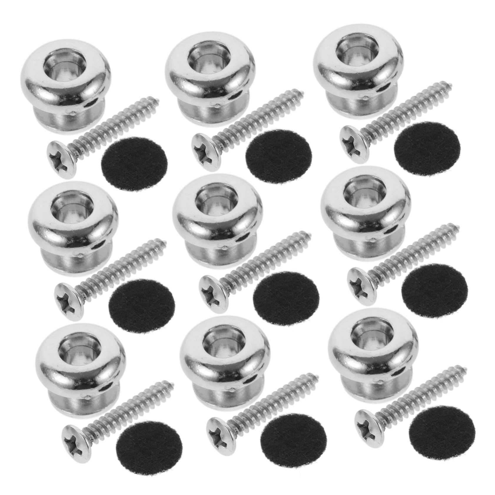 Yardwe 30pcs Metal Guitar Strap Buckle Guitar Strap Locks Screws for Electric Bass Acoustic Slip Design Comfortable Setup