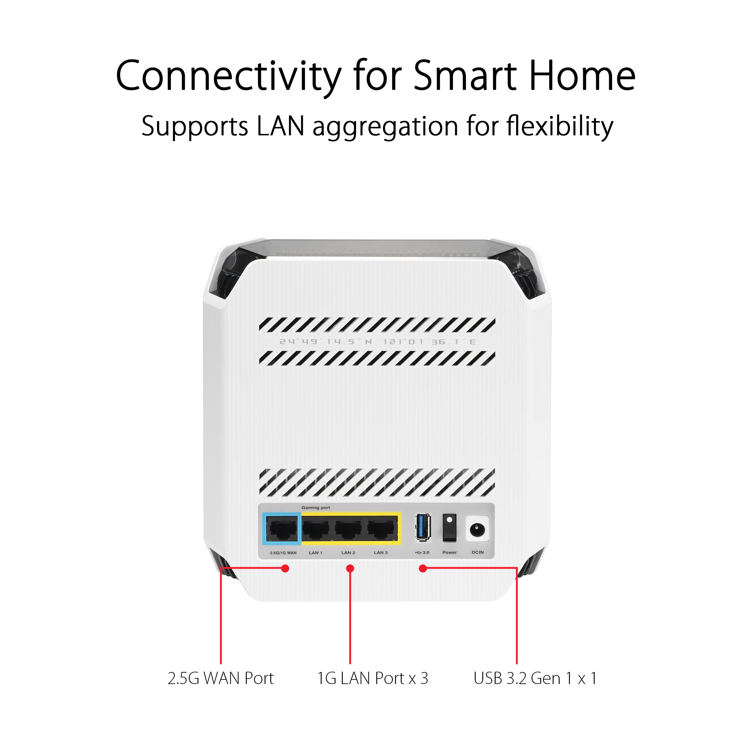 Asus Rog Rapture Gt6 (1Pk) Tri-Band Wifi 6 Gaming Router, Covers Up To 2,900 Sq Ft, 2.5 Gbps Port, Triple-Level Game Acceleratio