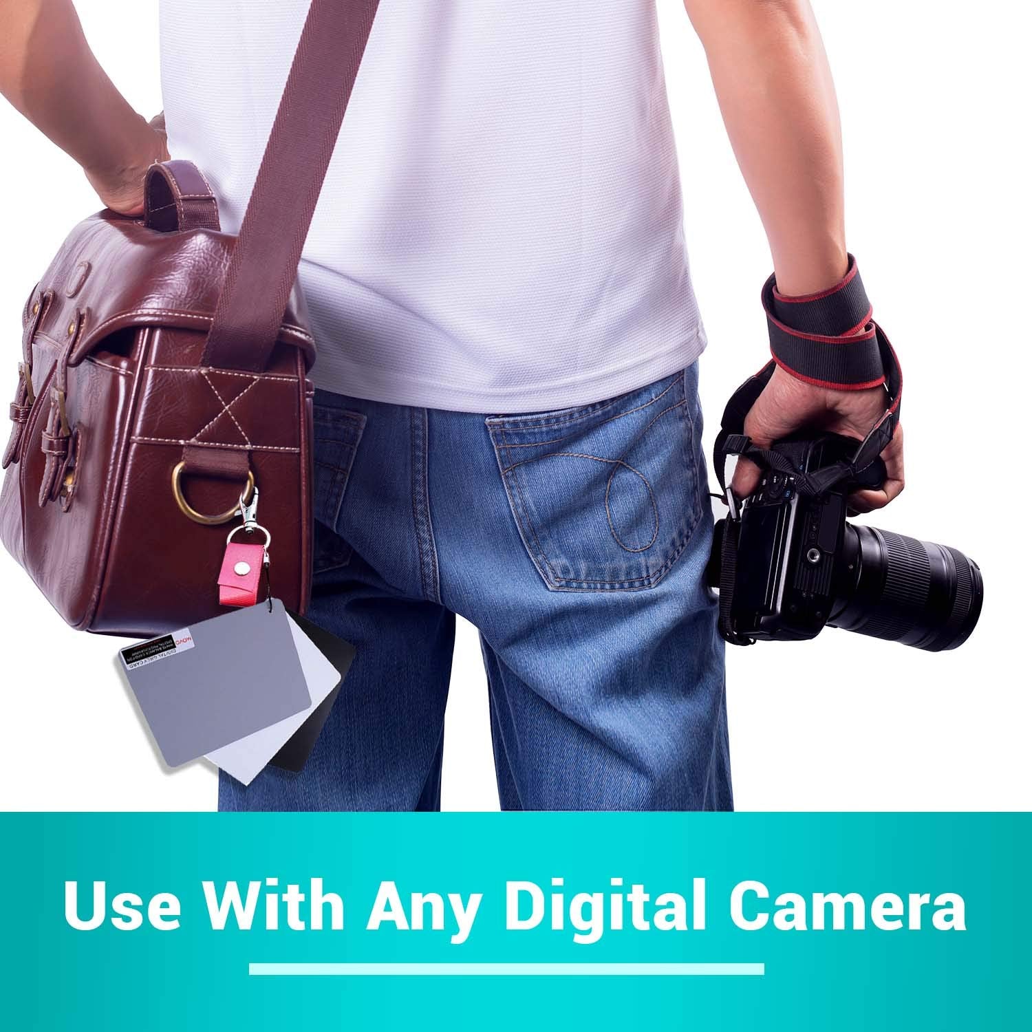 Movo Color White Balance Card Set GC-2 for Digital Photography 5x4 Index Card Sized