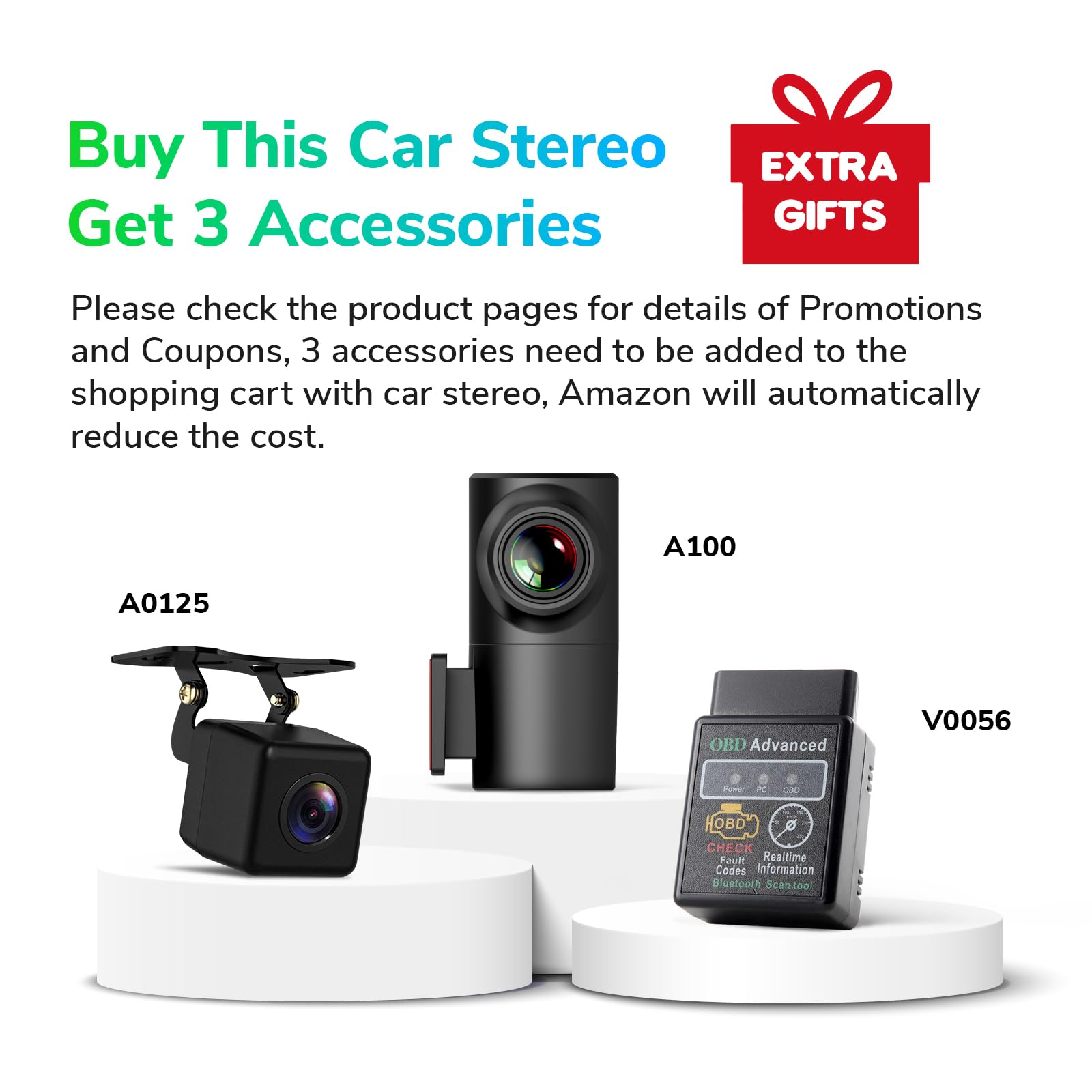 Eonon Android 13 Wireless Carplay & Android Auto Car Stereo, Octa Core 6Gb Ram +64Gb Rom Car Radio, 9 Inch Qled Touchscreen Car