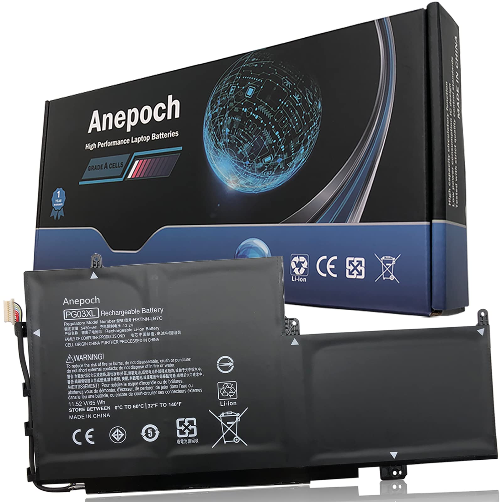 Anepoch Pg03Xl 831532 421 Laptop Battery Replacement For Hp Spectre X360 15 Ap012Dx 15 Ap011Dx 15 Ap000Na 15 Ap000Nx 15 Ap001Nf