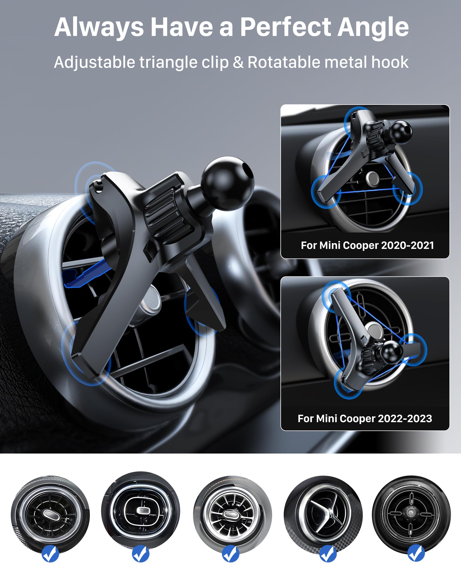 Yosh For Magsafe Car Mount Charger For Mercedes Benz/Mini Cooper 2006-17/Audi, Mercedes Benz Car Accessories, 15W Fast Charging