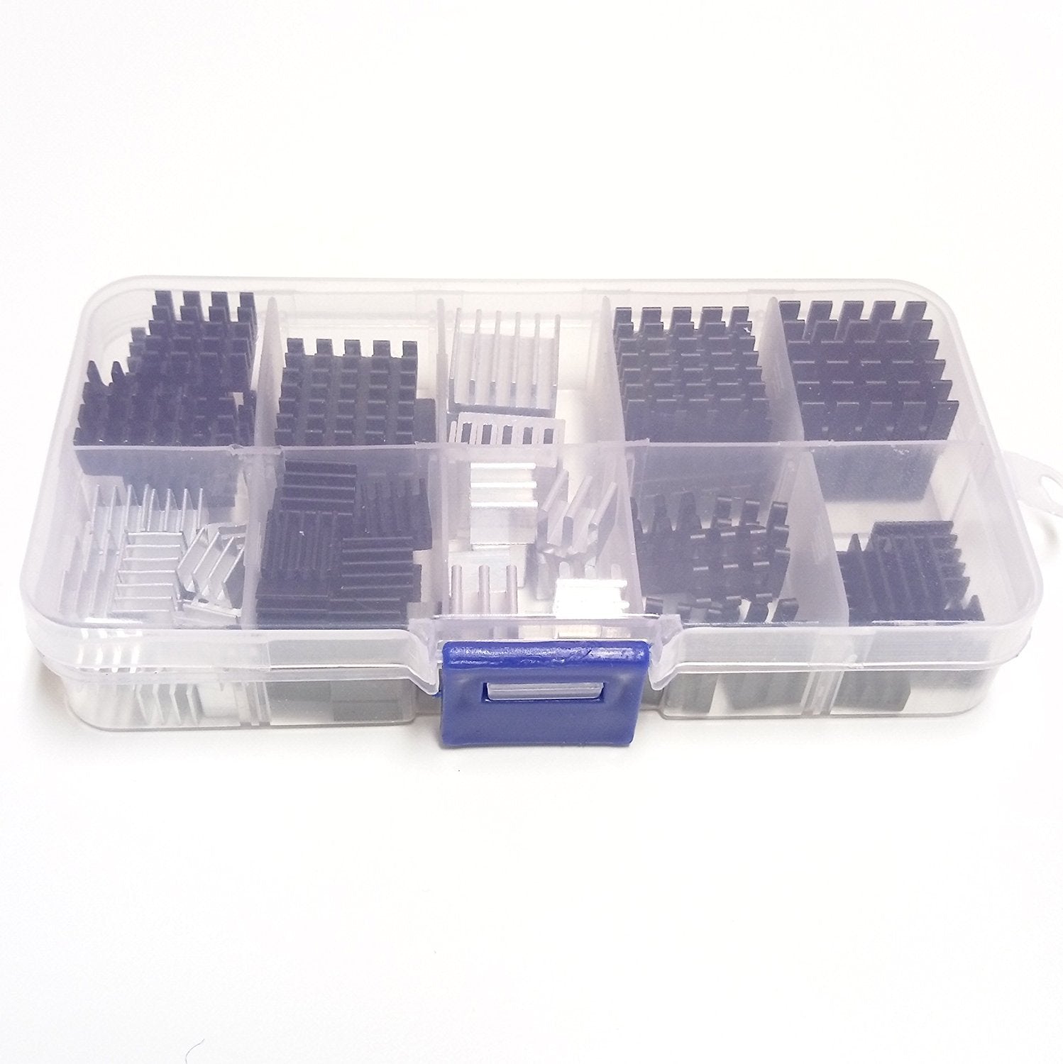 Easycargo 100Pcs Heatsink Assortment Kit Small Cooler Aluminum Heat Sink Set For Cooling Laptop Cpu Gpu Vga Ram Vram Vrm Ic Led