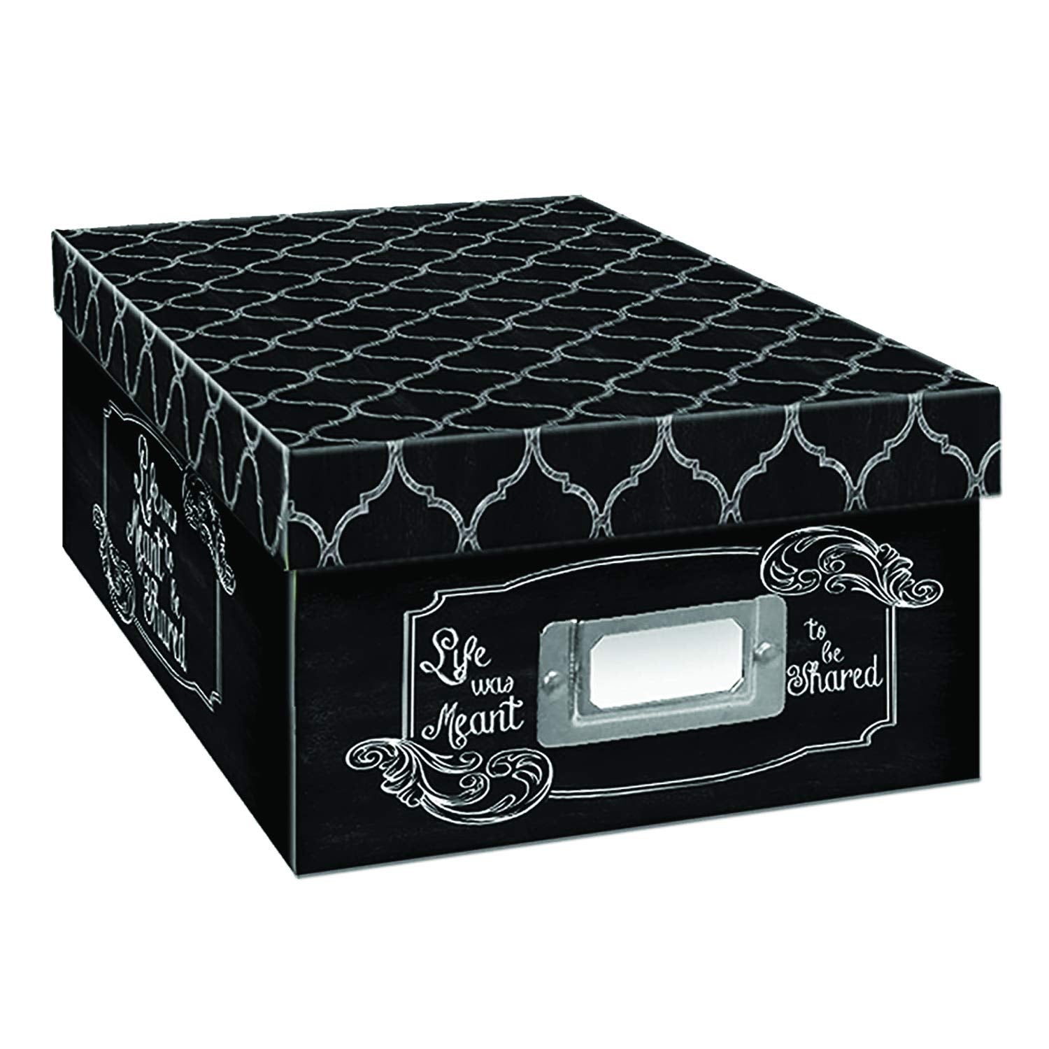 Pioneer Photo Albums Photo Storage Box, Black & White Designs May Vary