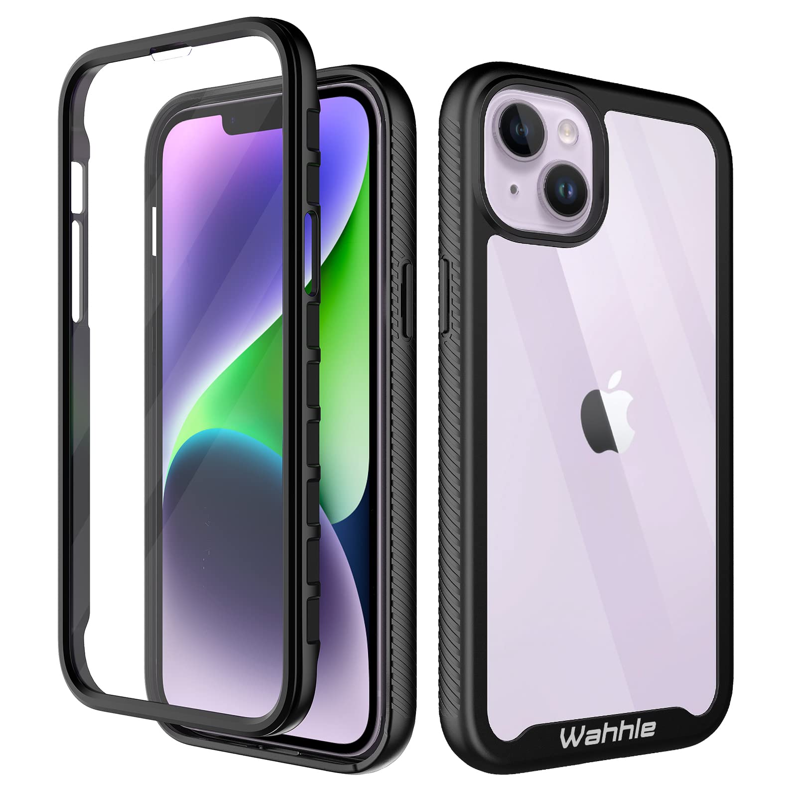 Wahhle Compatible With Iphone 14 Plus Case, Full Body Phone Cover With Screen Protector?Built In, Touch Sensitive, Anti Scratch?