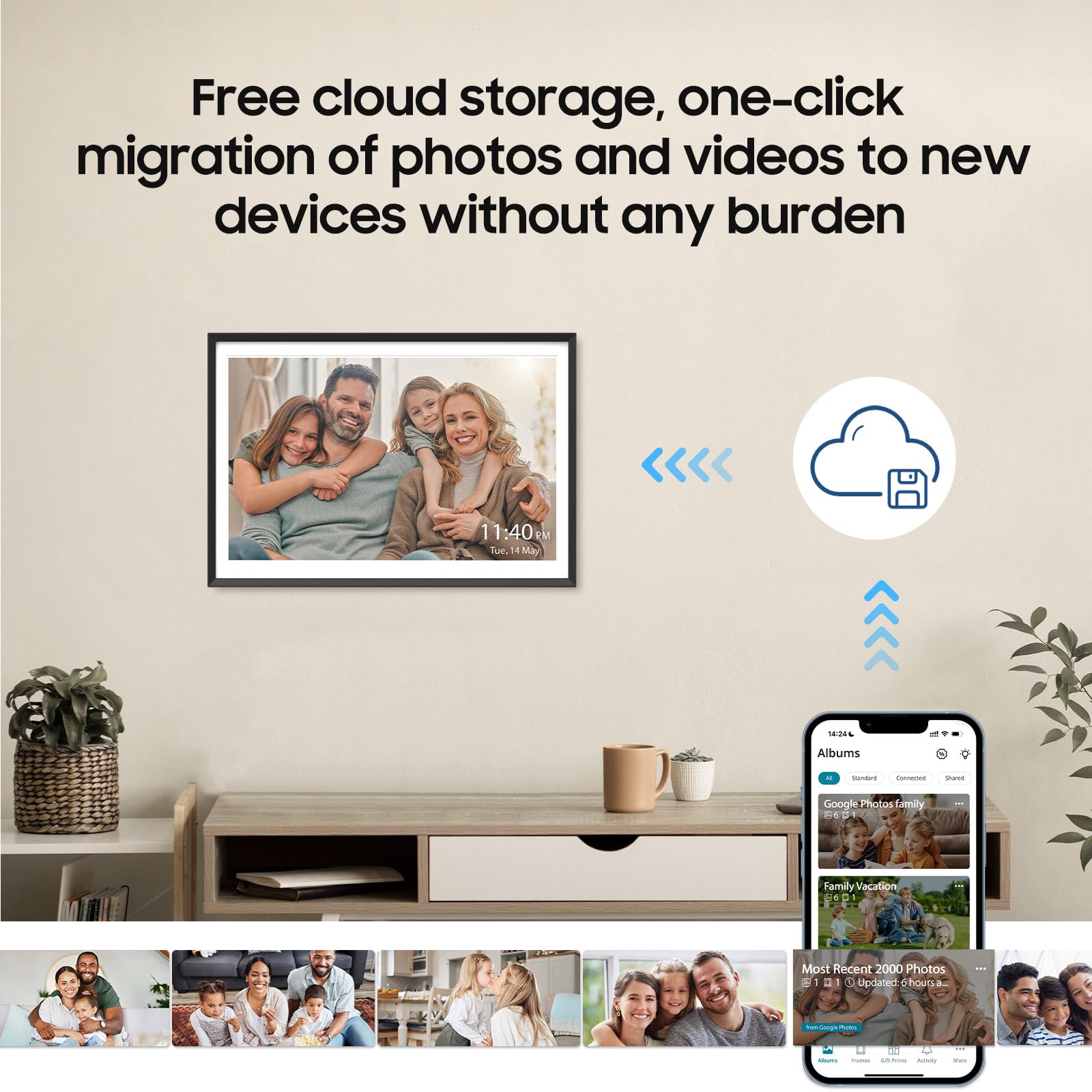 Nixplay 10.1'' Digital Picture Frame By Apolosign, Share Photos/Videos Via Nixplay App, Wifi Digital Photo Frame With 32Gb, Supp