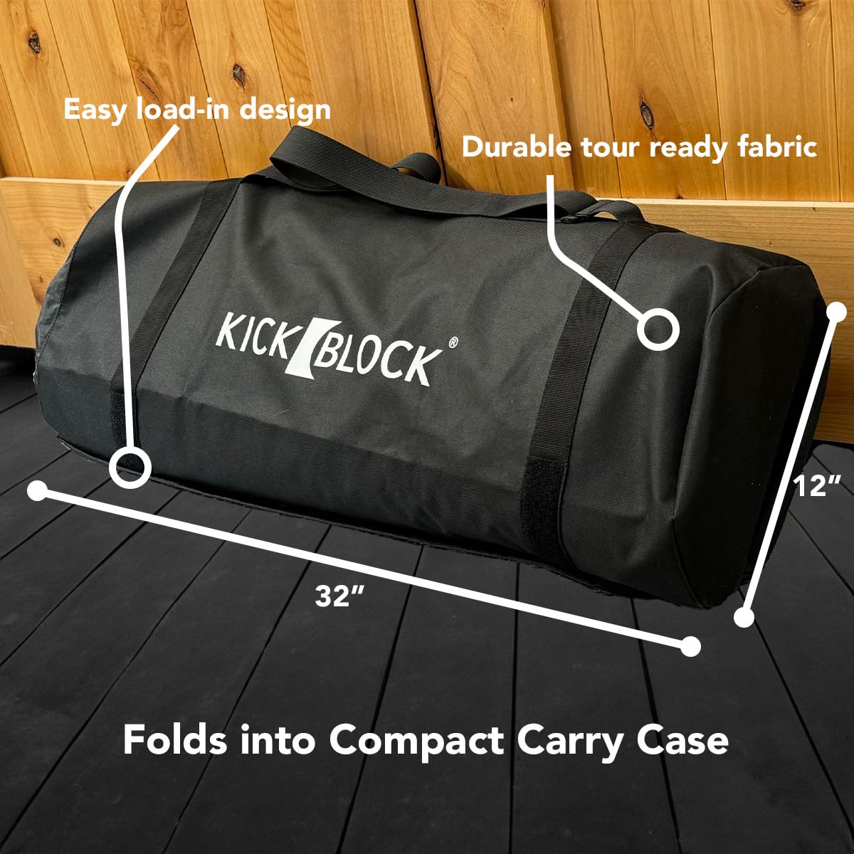 Kickblock Drum Rug - 6 6 X5 6  - The Best Drum Rug - Non-Slip Rubber Backing - Made In Usa - Gig Ready Carry Bag Included