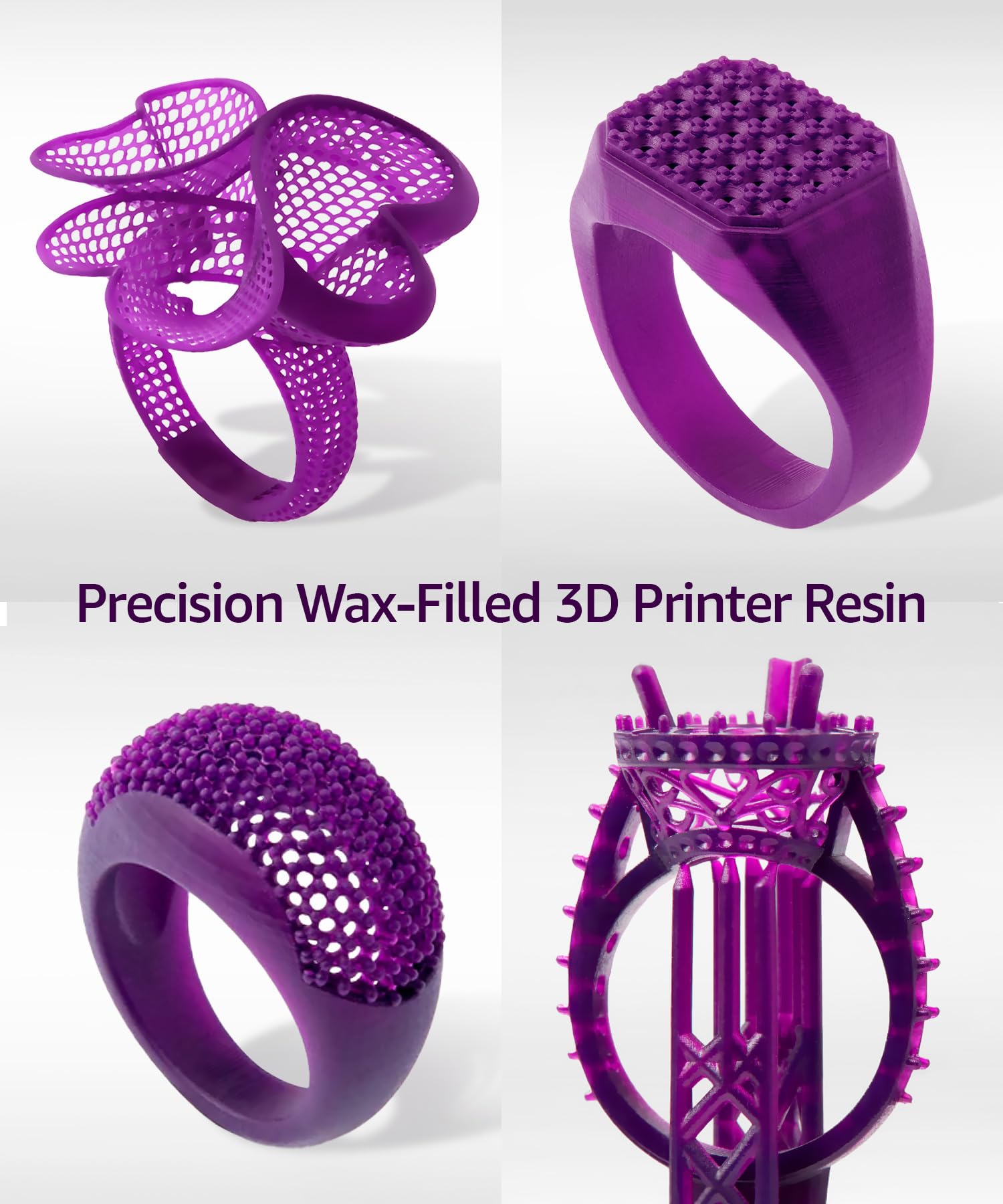 Supercast 8K 3D Printer Resin Wax Filled For Ultrafine Filigree, Jewelry, And Metal Casting, Made In Korea By 3Dmaterials (1000G