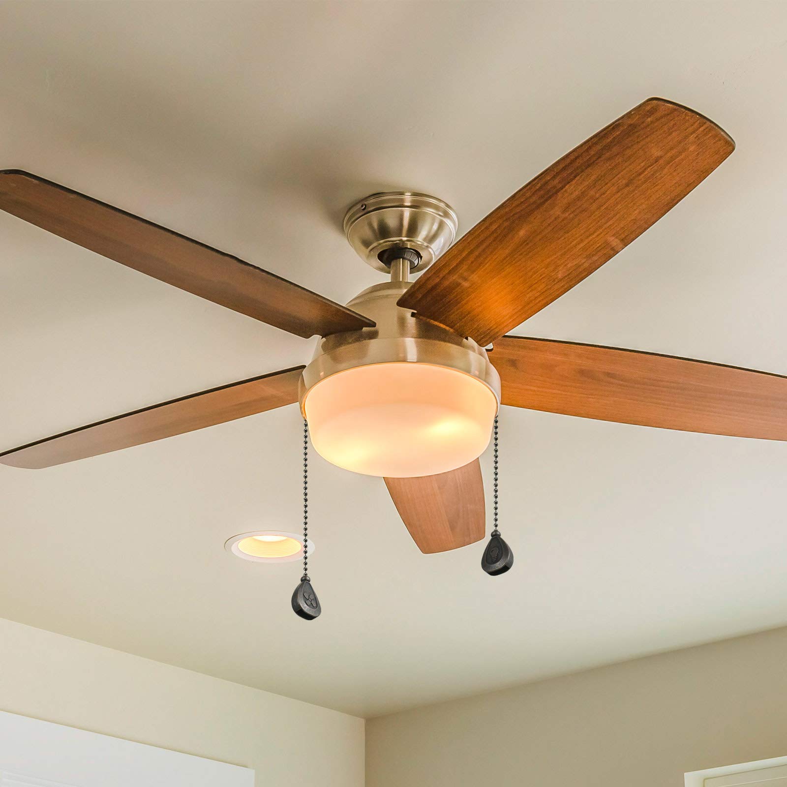 Patelai 8 Pieces Ceiling Fan Pull Chain Extension Pendant Black 12 Inch Ceiling Fan Chain Extender Ornament With Ball