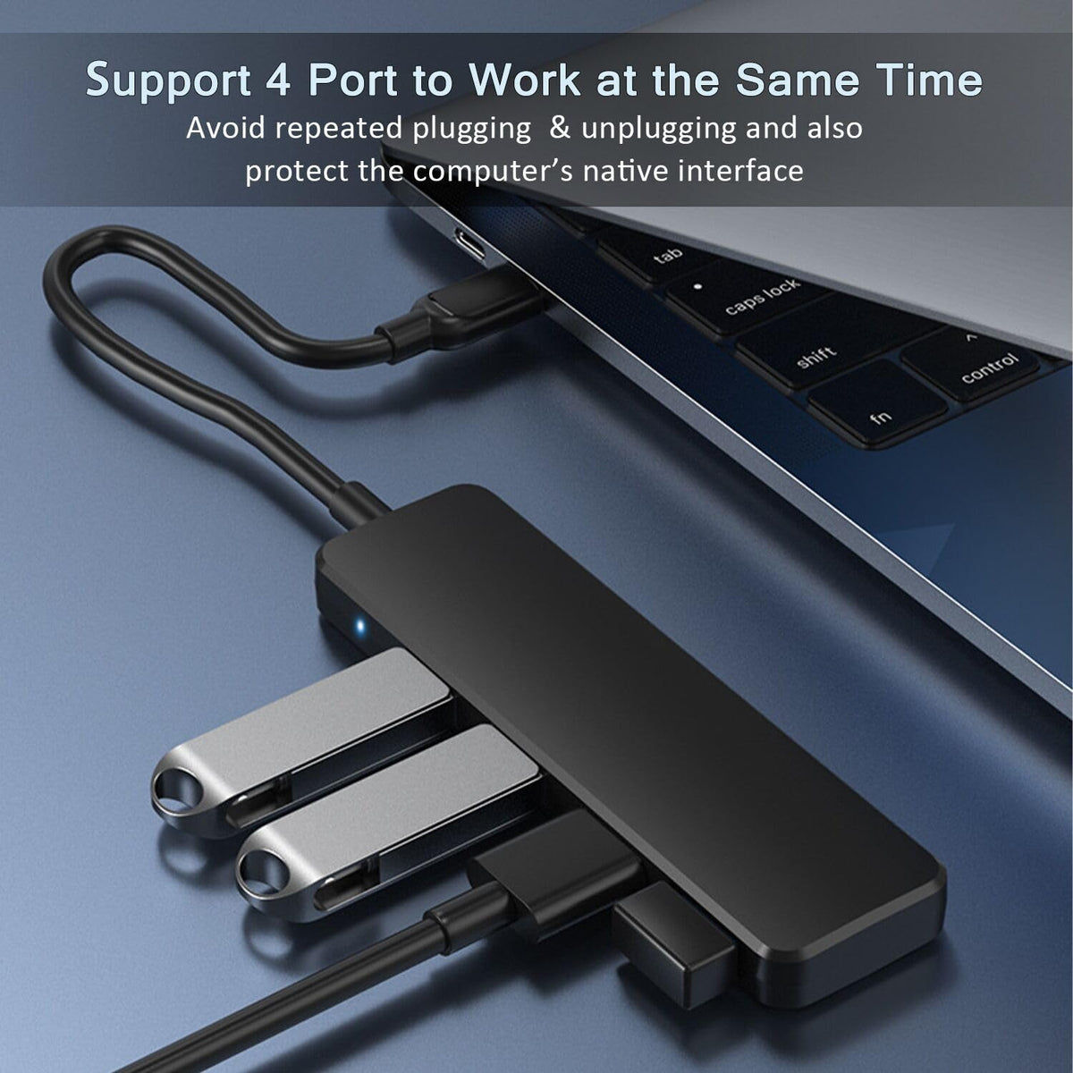 Usb 3.0 Hub, Ankky 4 Port Usb Splitter Usb Extender Usb Multiport ...