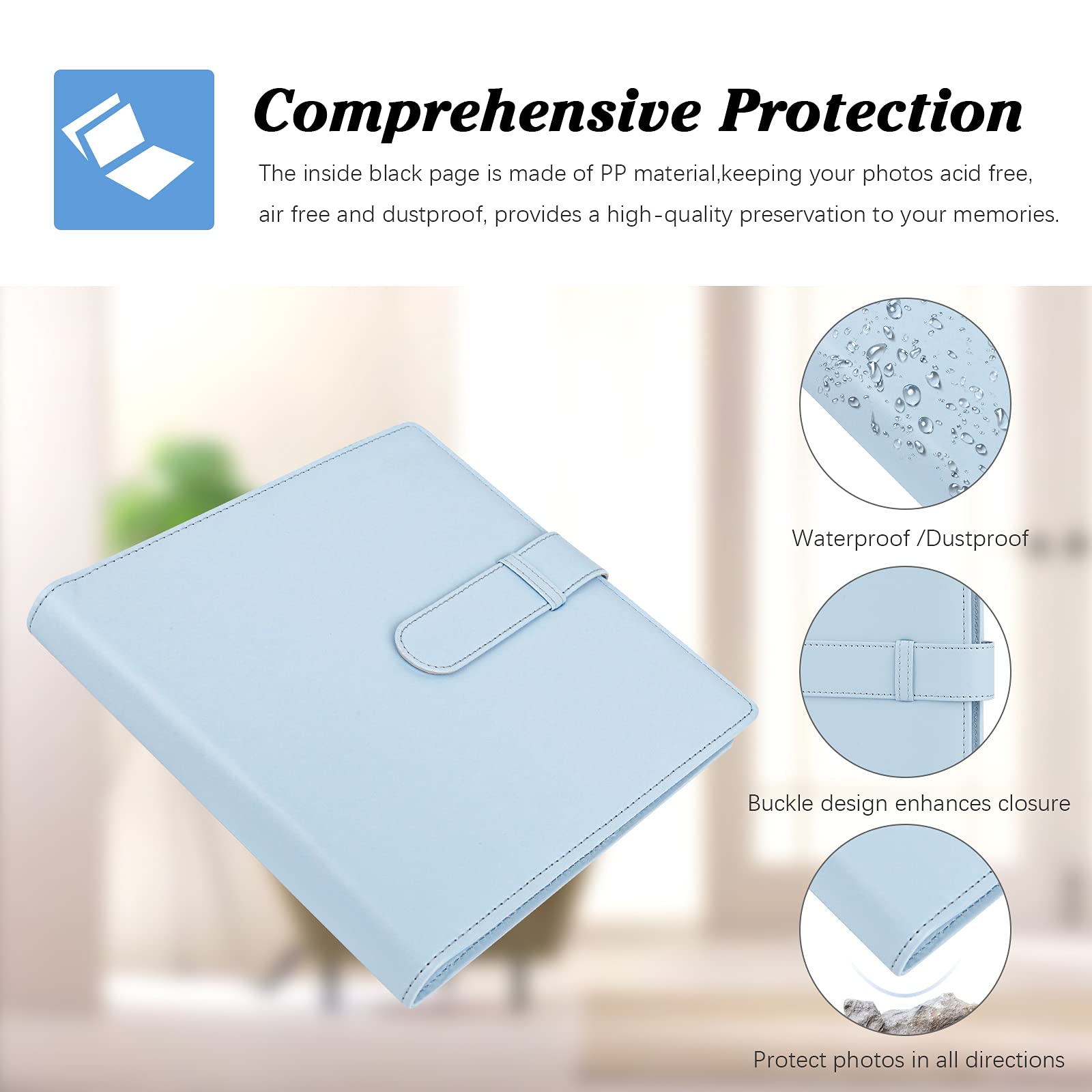 256 Pockets Photo Album For Fujifilm Instax Square Sq1/Sq6/Sq10/Sq20 Camera, Kodak Mini 3 Square,Mini Shot 3 Square, Mini Shot 3 Square Printer, Album For Instax Square Photo, Kodak 3X3 Photo