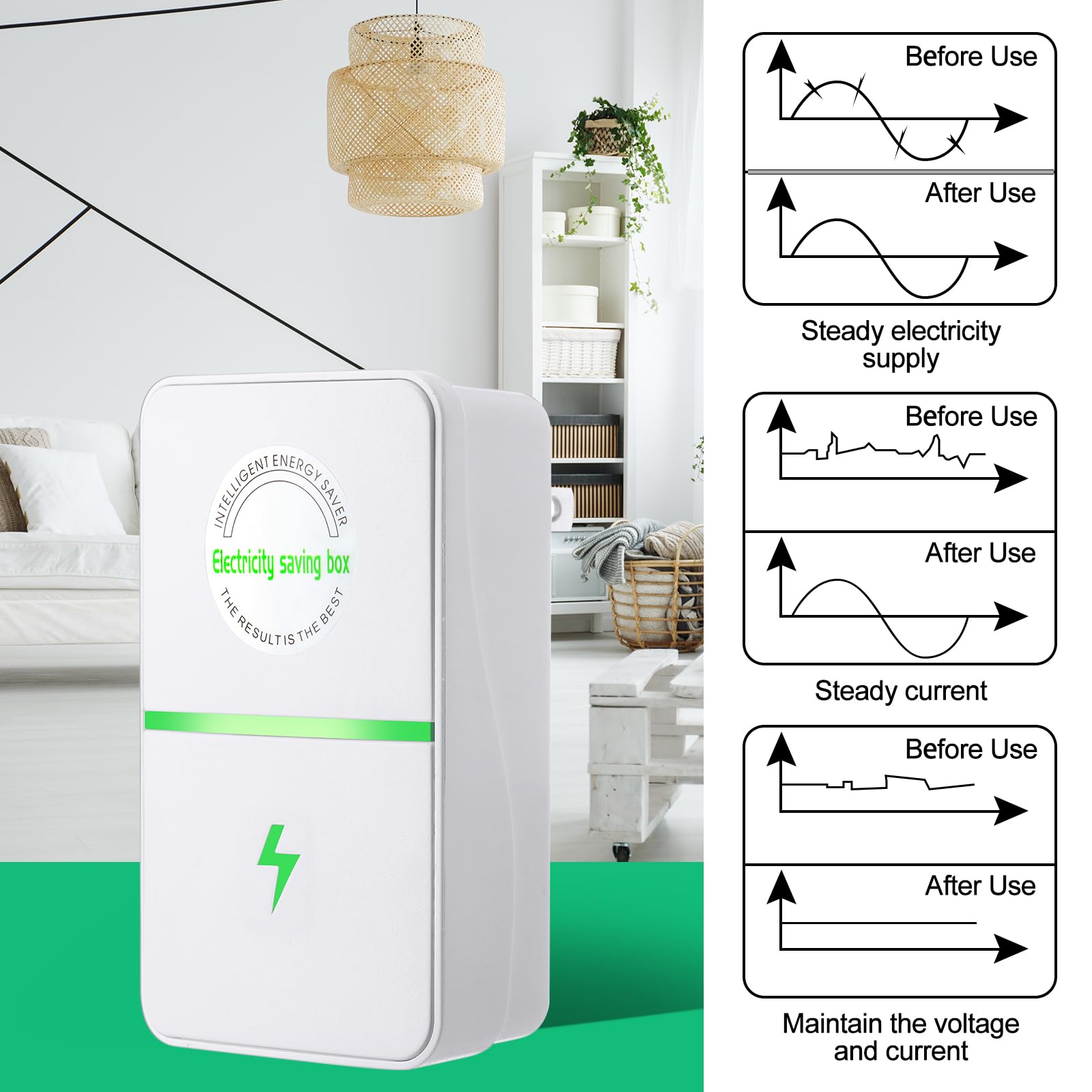 Kanayu 8 Pcs Power Saver Energy Saver Household Electricity Saving Box With Us Plug 90V 250V 30Kw Energy Saving Device For Elect