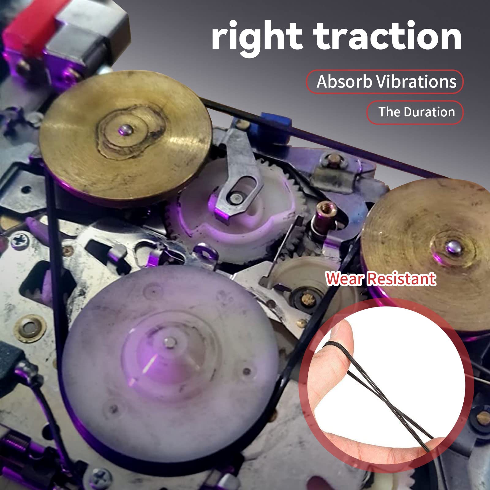 Recorder Rubber Belts   Cassette Recorder Repair Maintenance Mix Flat Cassette Tape Machine Rubber Belts 40 135Mm (50Pcs) (Width