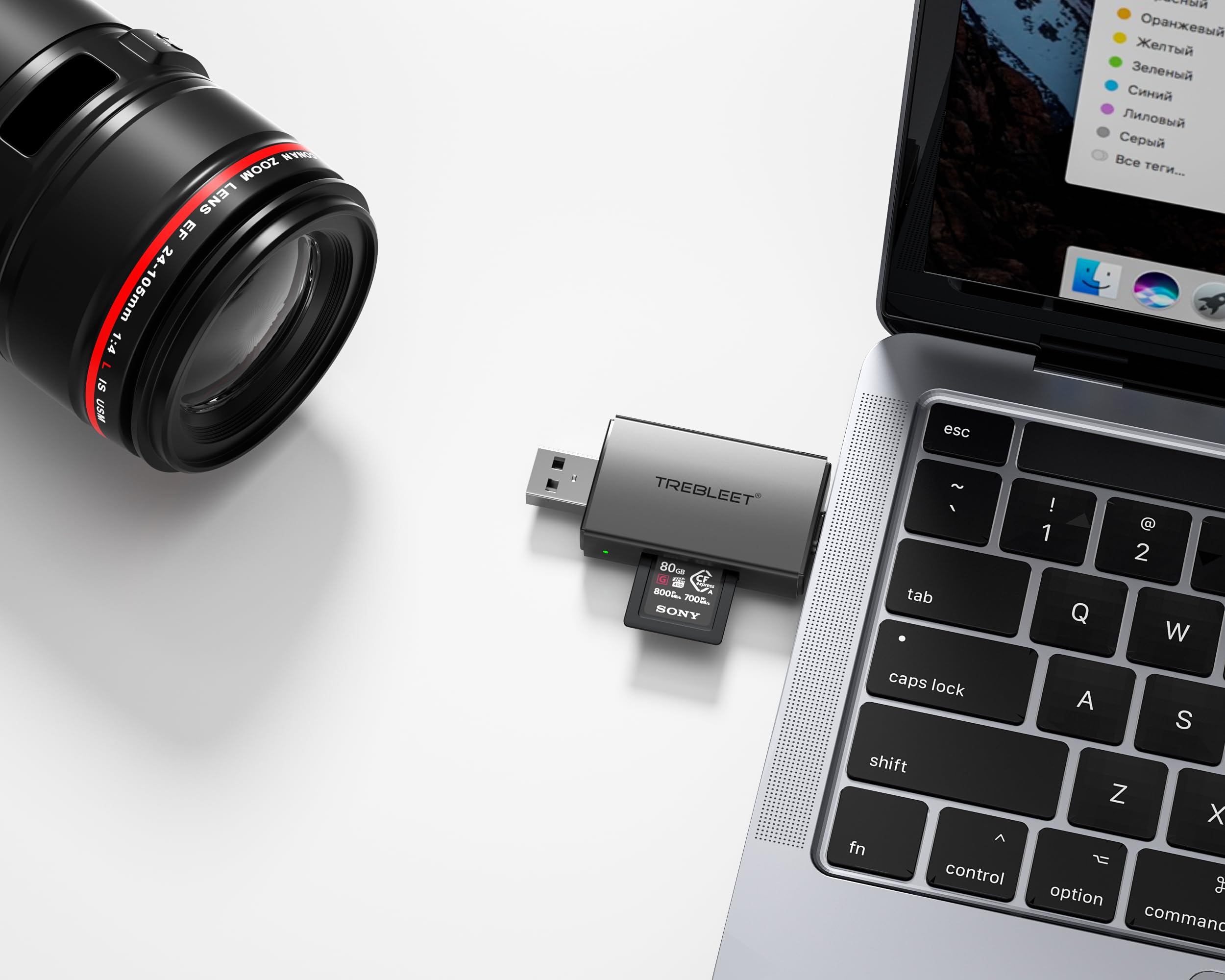 Cfexpress Type A Card Reader, Usb 3.2 Gen 2 10Gbps, Usb A & C Port, Compatible With Sony Alpha 1/A7S Iii/7 Iv A7M4/ Fx3/ Fx6