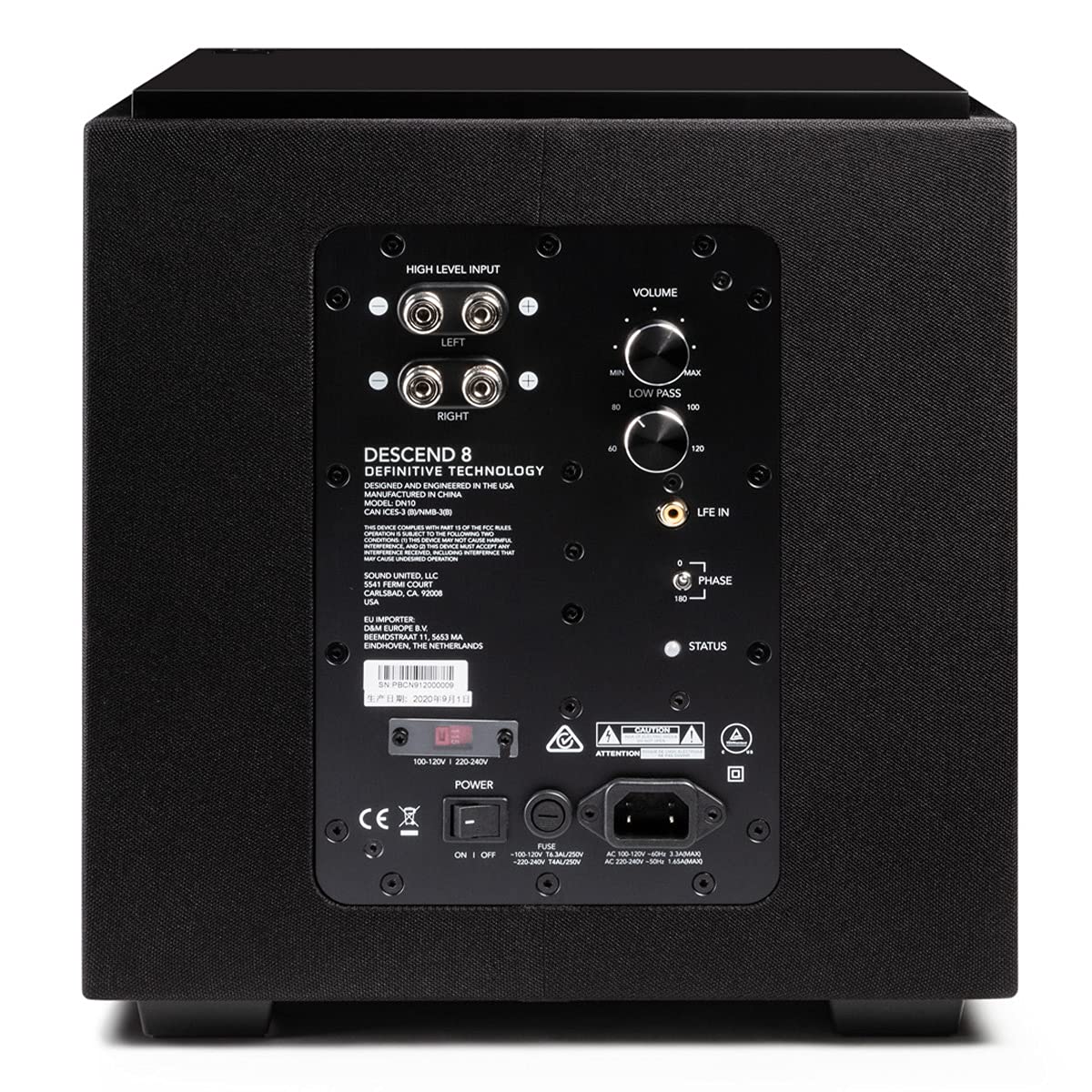 Definitive Technology Descend Dn8 8 Subwoofer (2021 Model) - Digitally Optimized For Movies & Music, New 3Xr Architecture, 500W