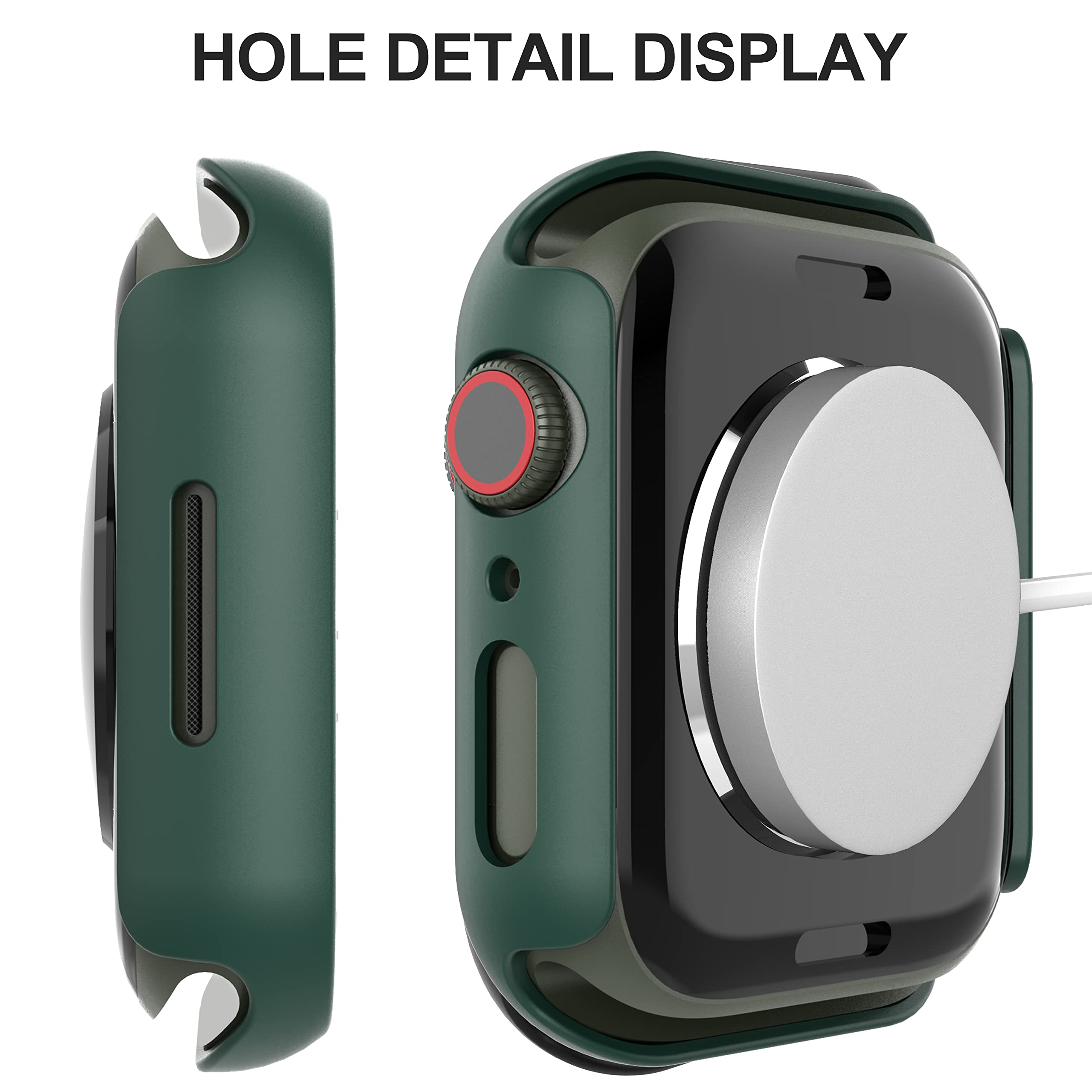 Suoman 2 Pack For Apple Watch Series 8/7/6/5/4/Series Se/Se 2 40Mm All Around Screen Protector Case, Tempered Glass Screen Prote